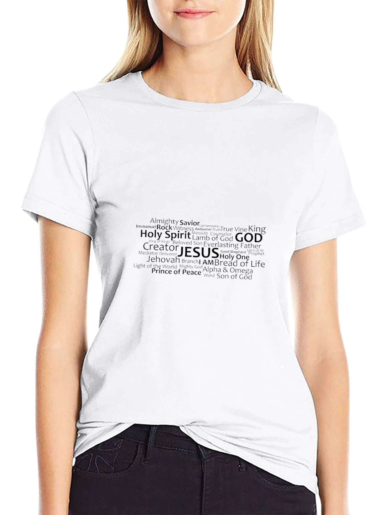 Faith-Inspired Word Art T-Shirt