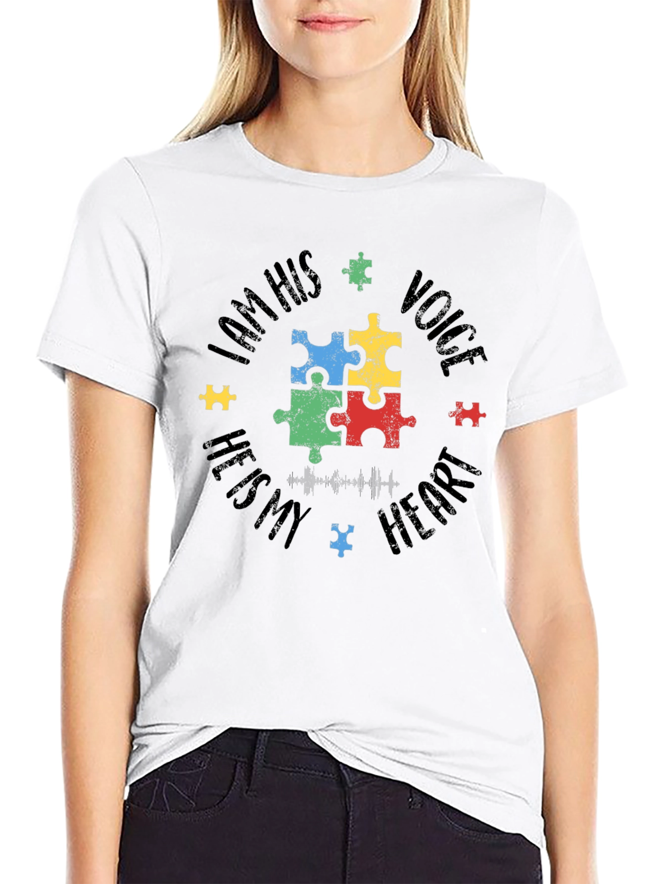 Autism Awareness Puzzle Piece Graphic T-Shirt
