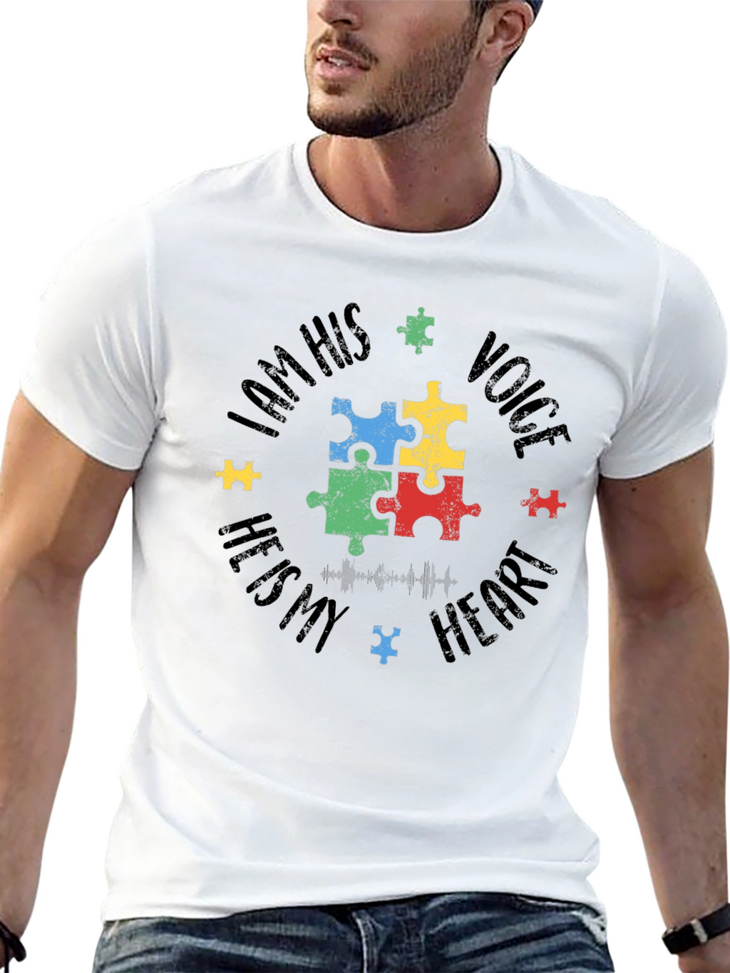 Autism Awareness Puzzle Piece Graphic T-Shirt