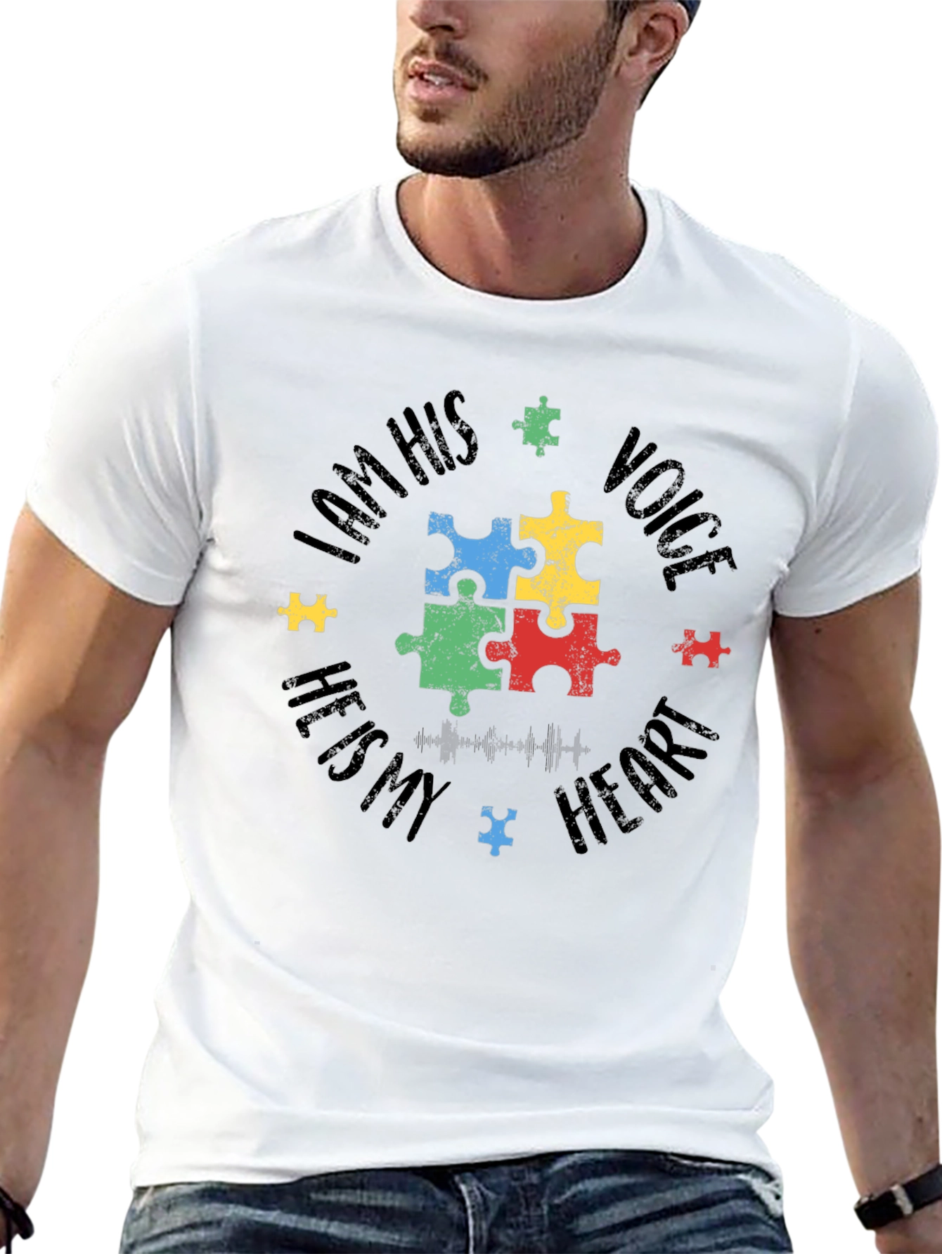 Autism Awareness Puzzle Piece Graphic T-Shirt