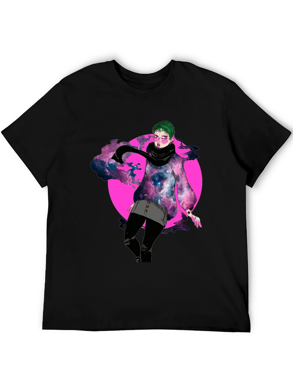 Galaxy Girl Graphic Tee - Unique Design