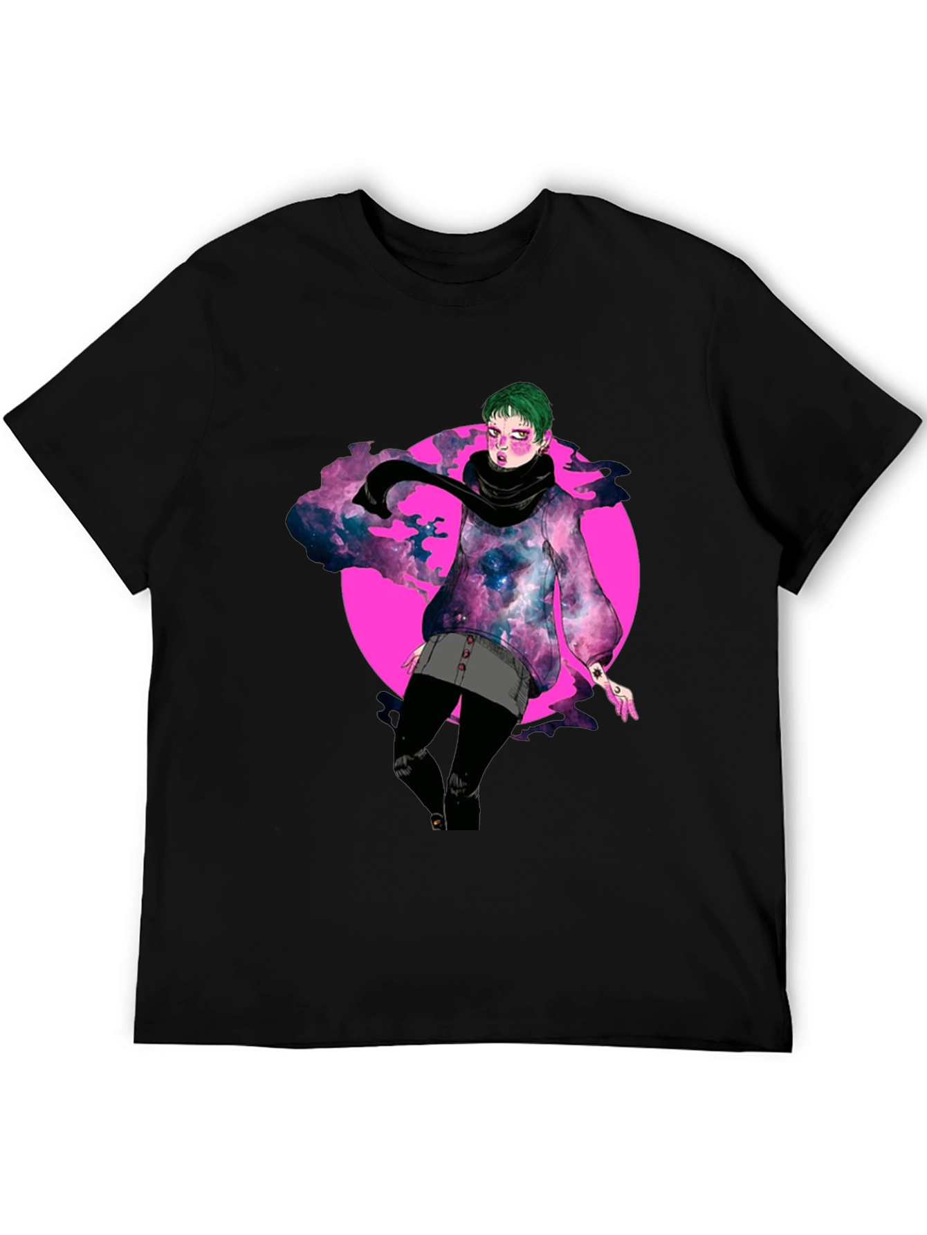 Galaxy Girl Graphic Tee - Unique Design