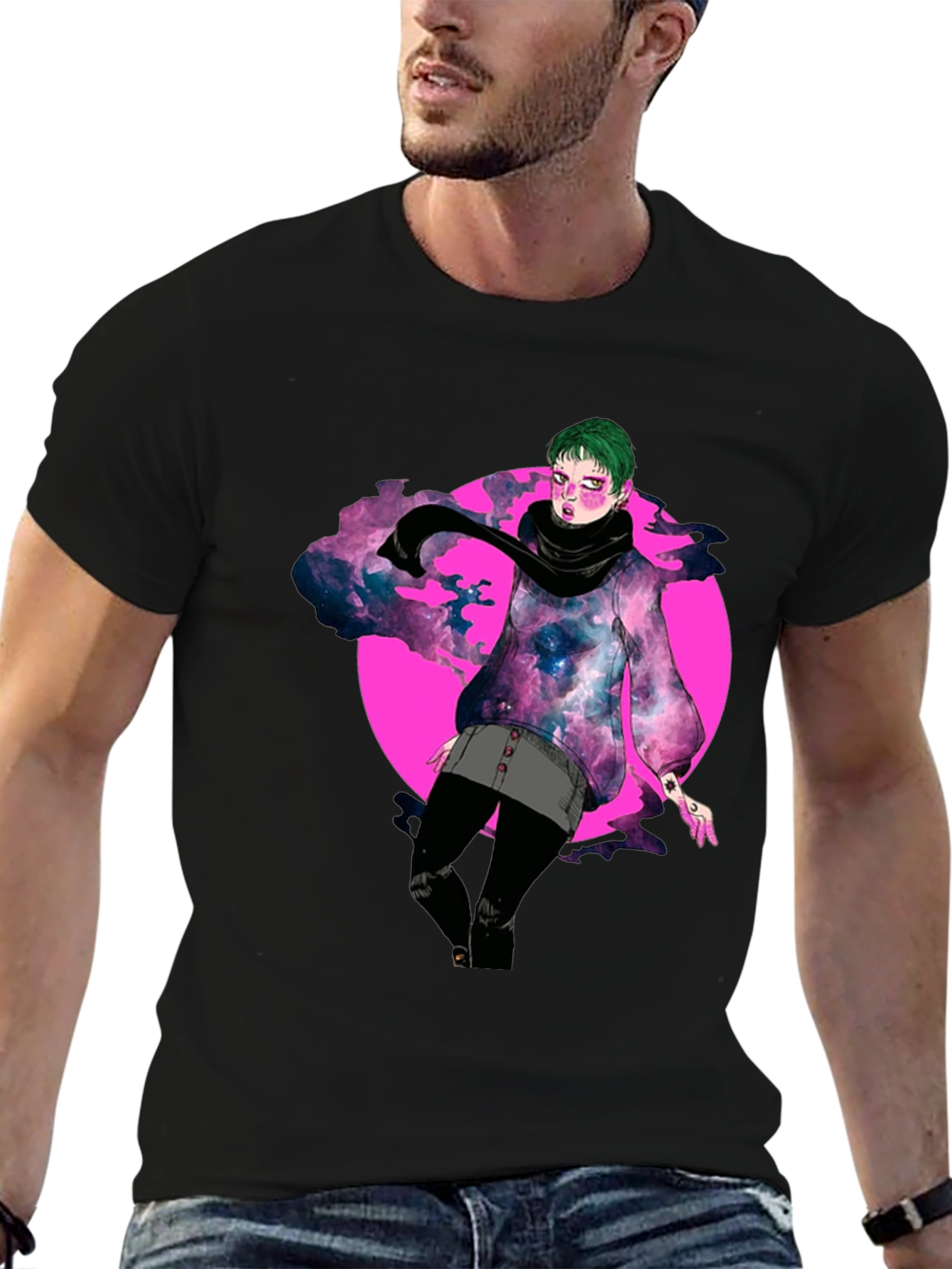 Galaxy Girl Graphic Tee - Unique Design