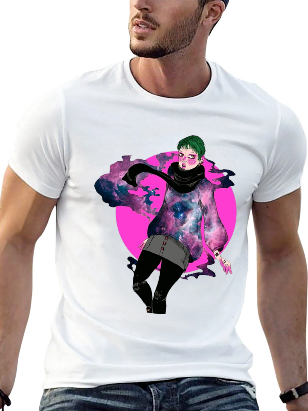 Galaxy Girl Graphic Tee - Unique Design
