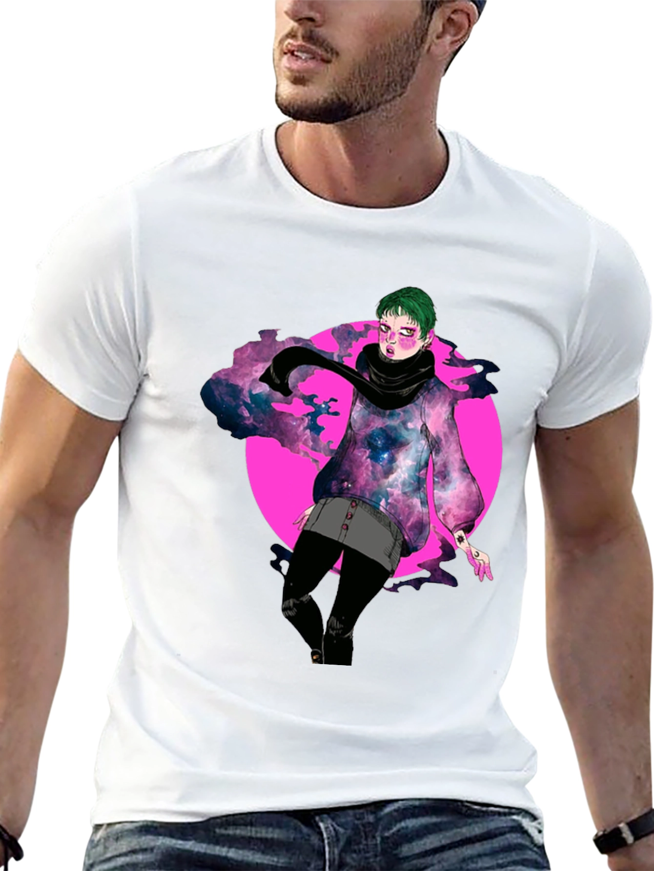 Galaxy Girl Graphic Tee - Unique Design