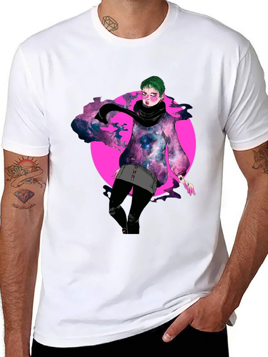 Galaxy Girl Graphic Tee - Unique Design