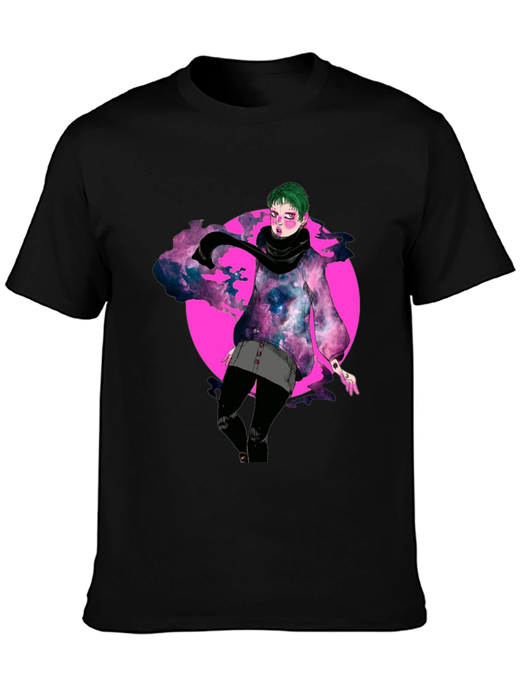 Galaxy Girl Graphic Tee - Unique Design