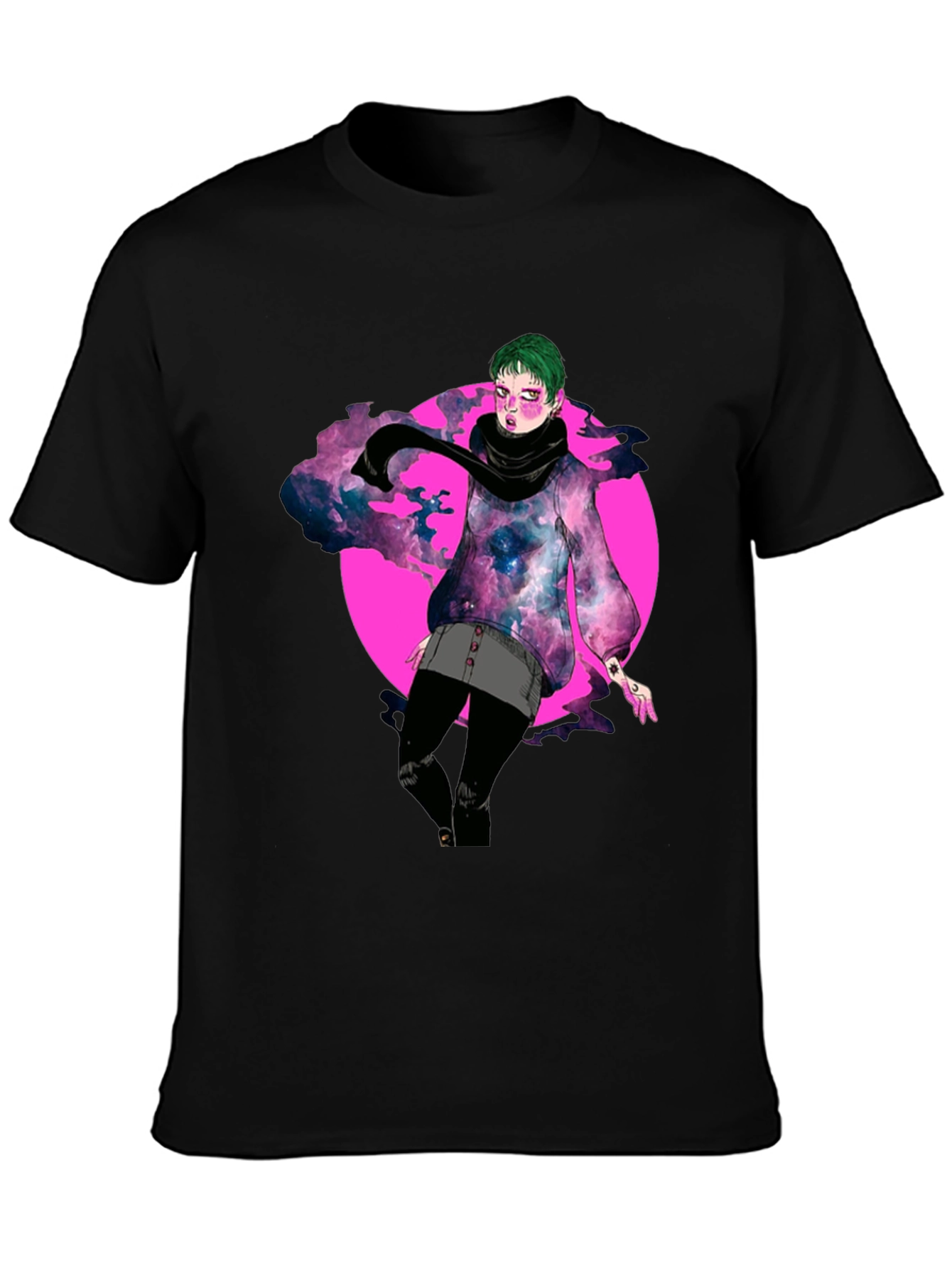 Galaxy Girl Graphic Tee - Unique Design