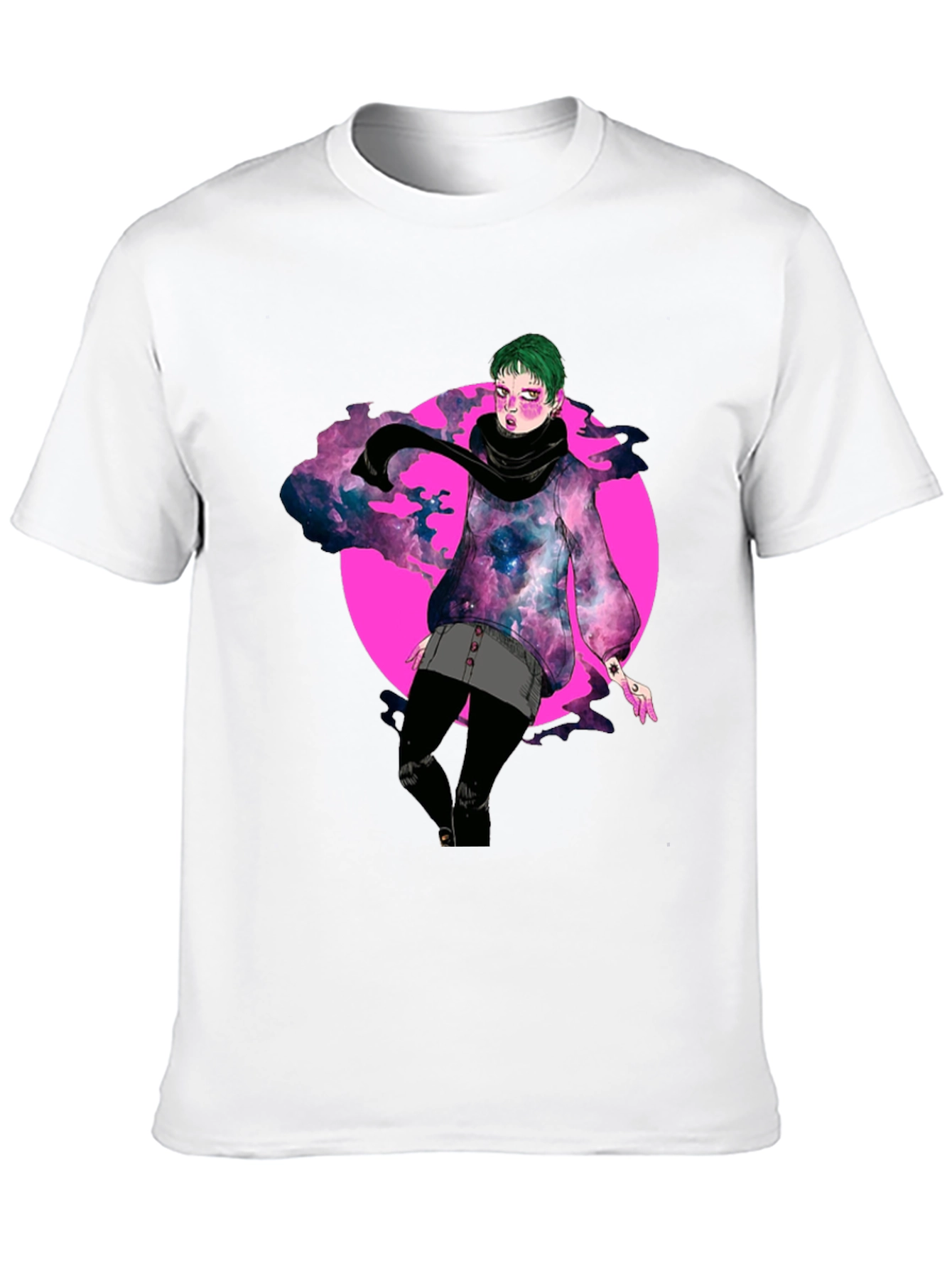 Galaxy Girl Graphic Tee - Unique Design