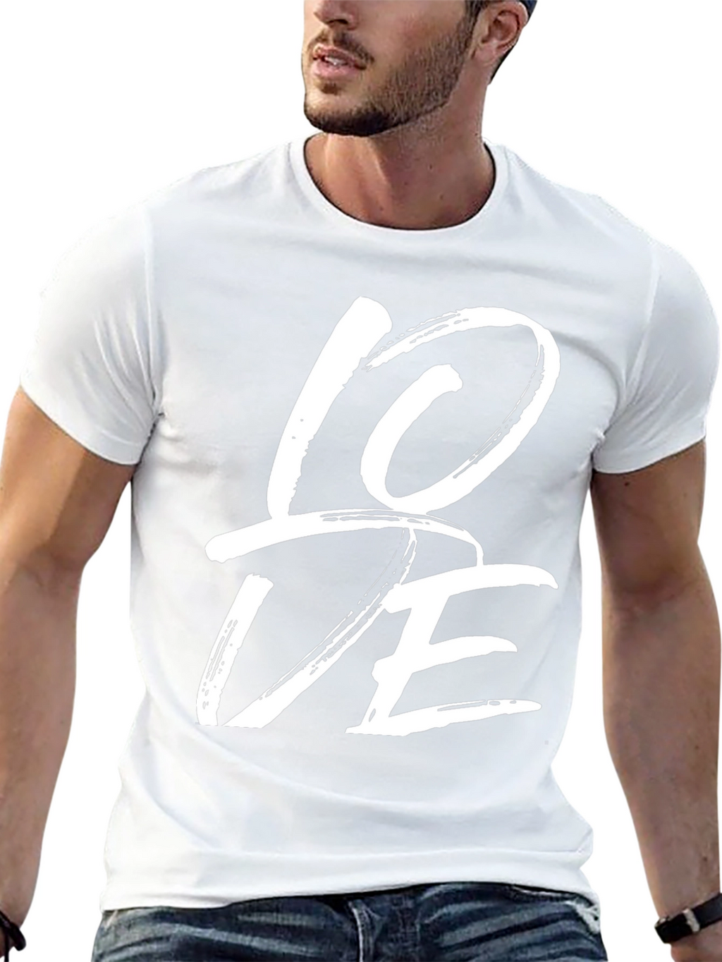 Love Graphic Tee - Stylish Black Casual T-Shirt