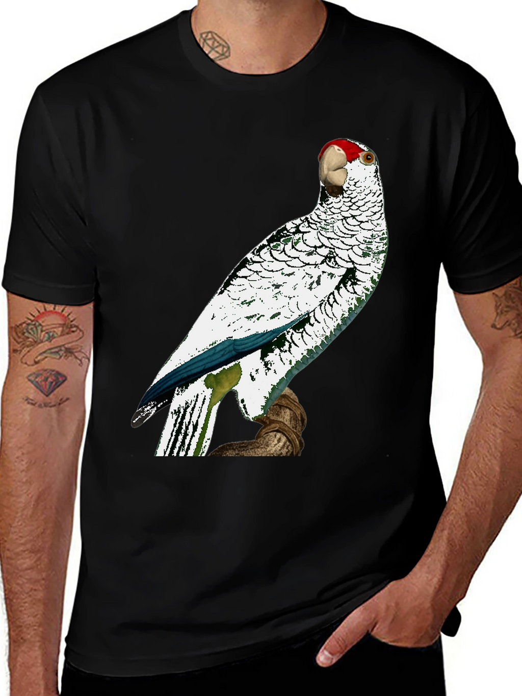 Parrot Graphic Tee - Unique Bird Design