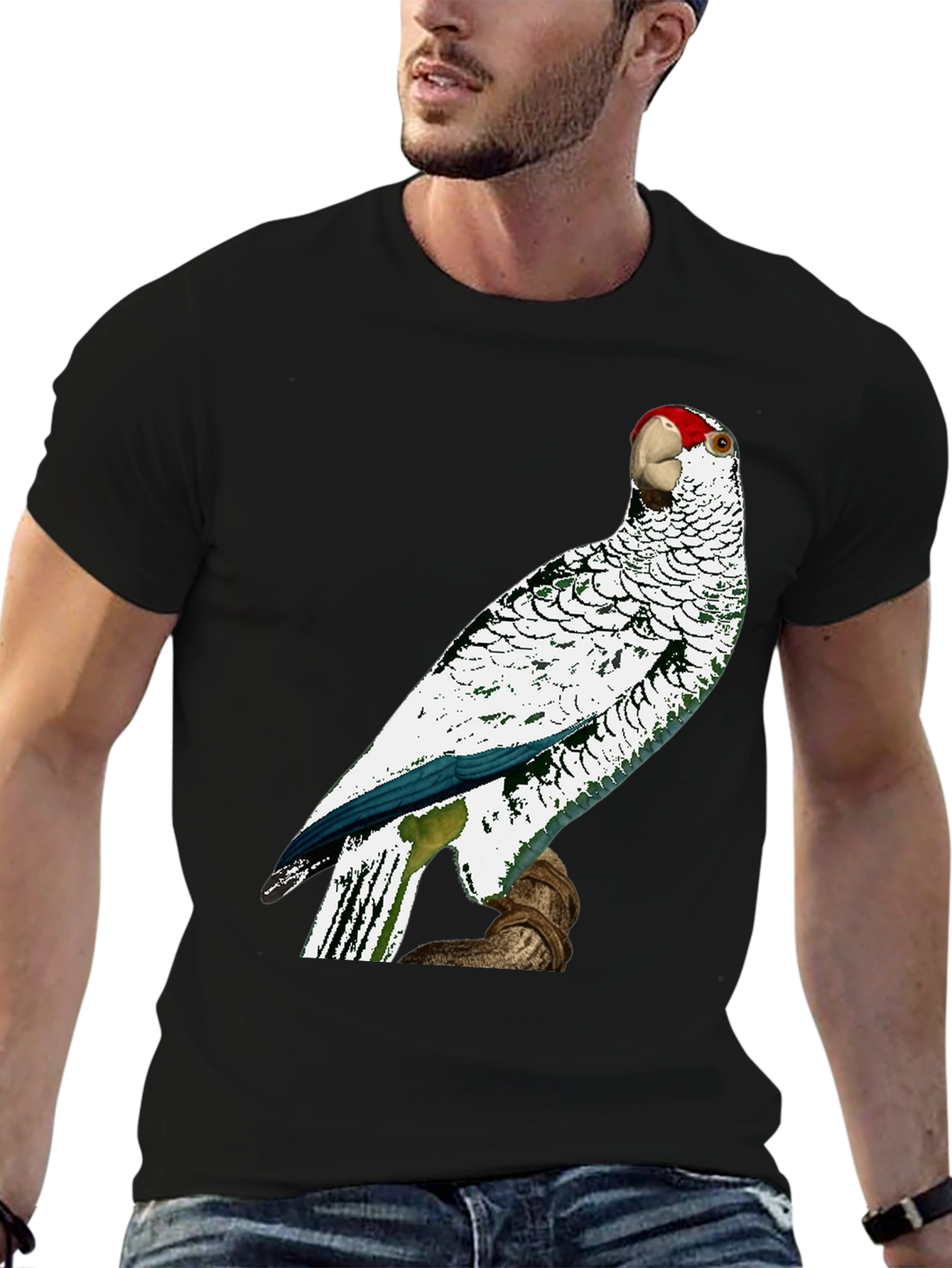 Parrot Graphic Tee - Unique Bird Design