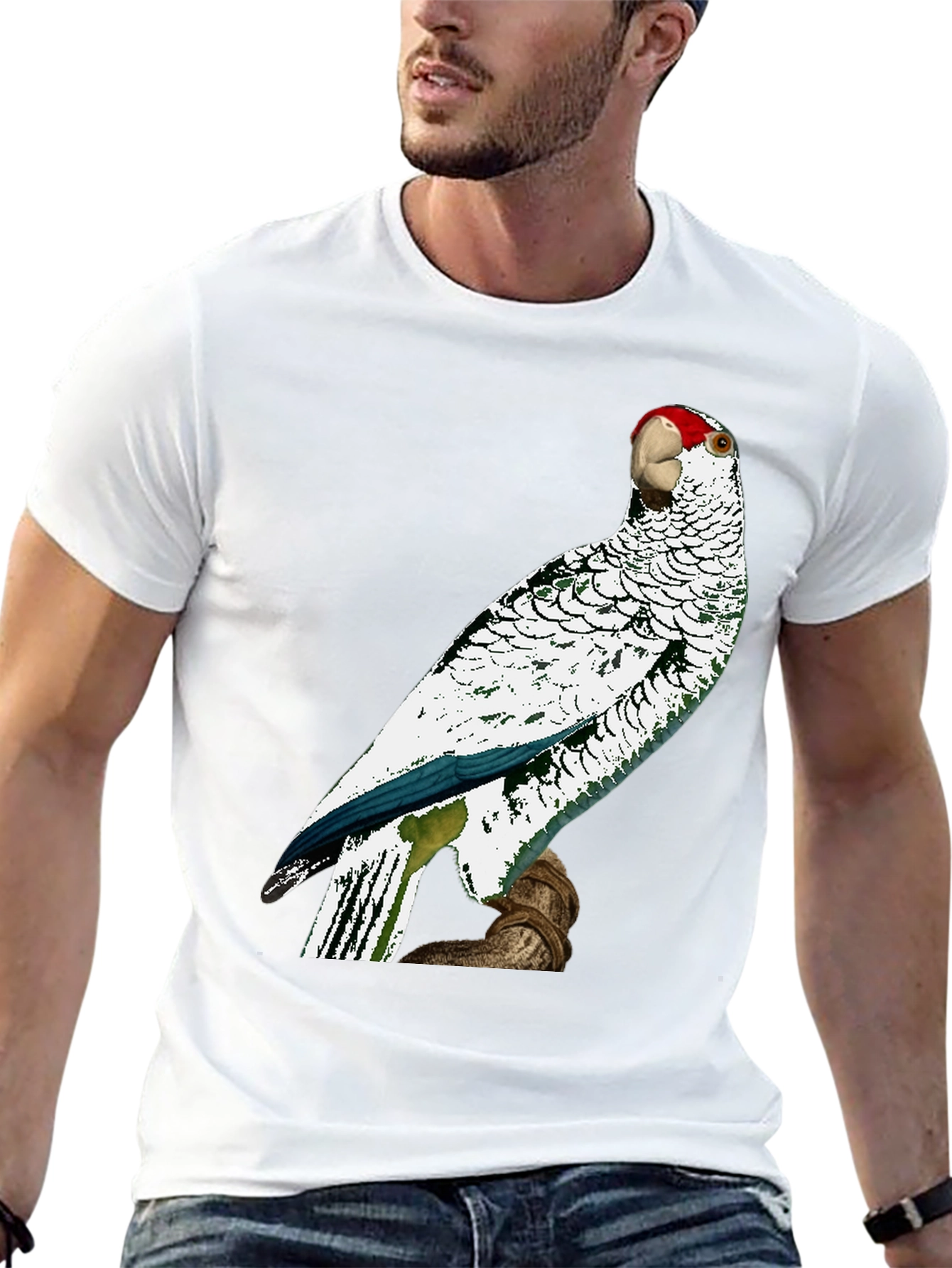 Parrot Graphic Tee - Unique Bird Design