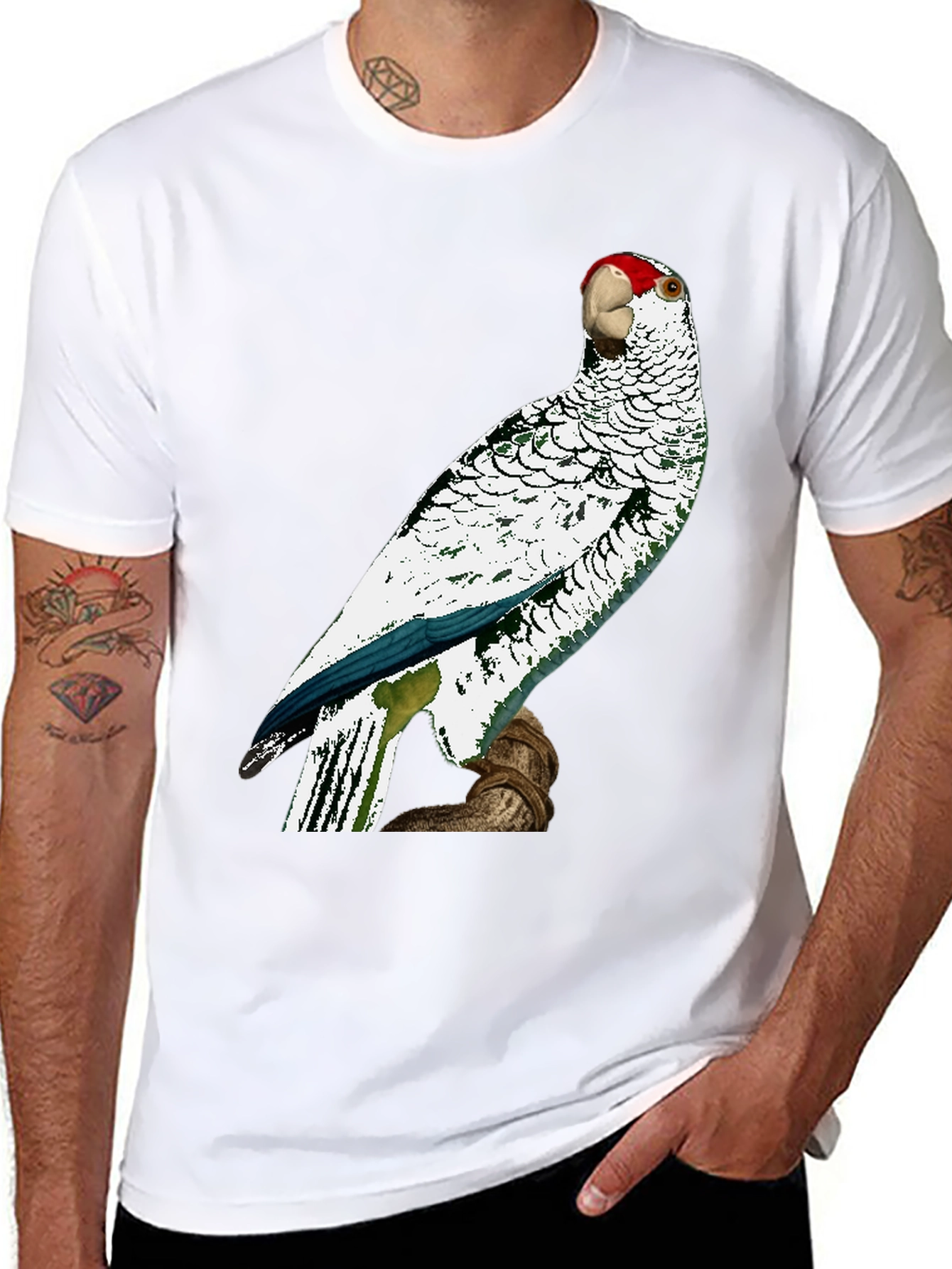 Parrot Graphic Tee - Unique Bird Design