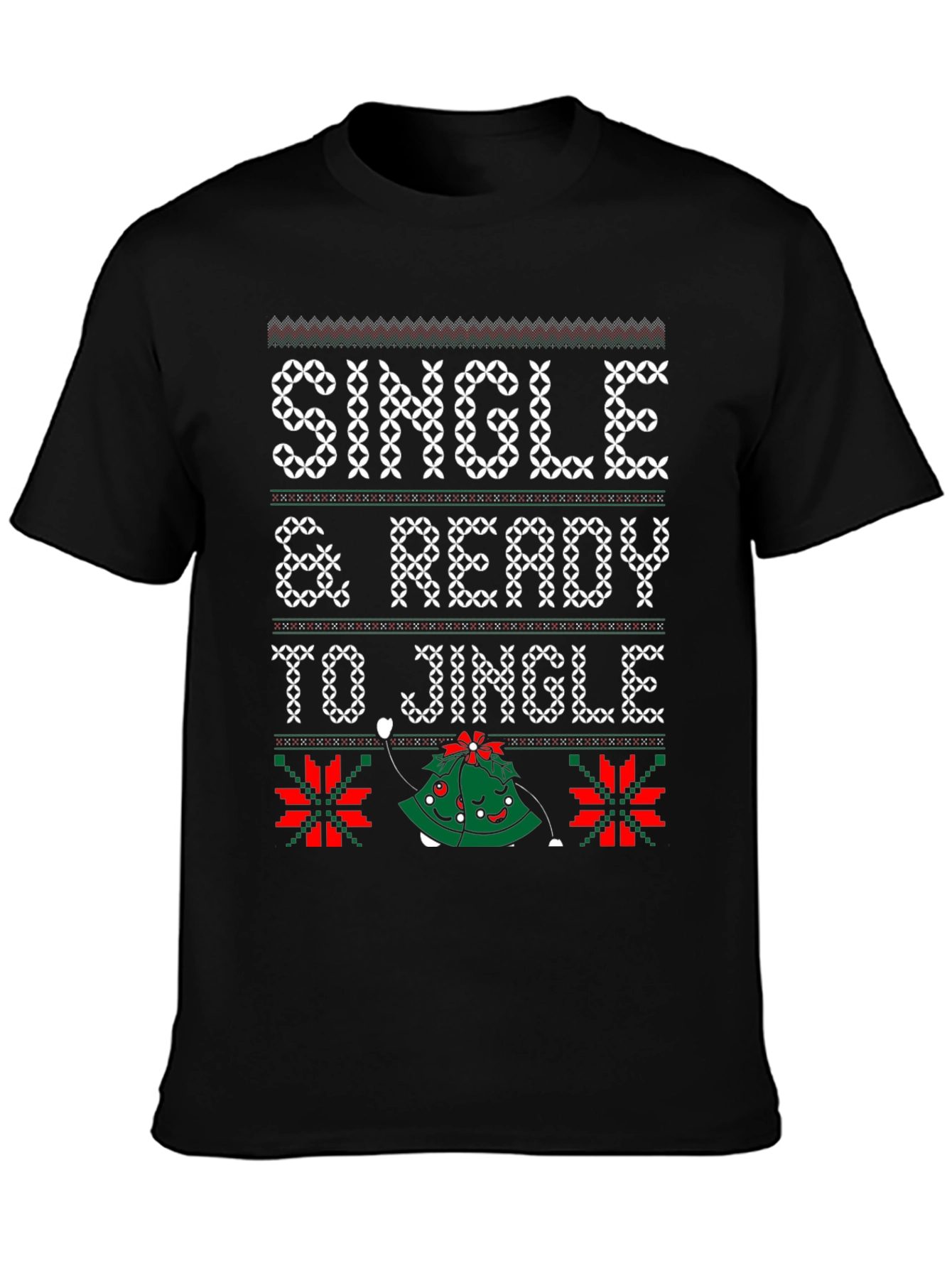 Single & Ready to Jingle Ugly Christmas Sweater T-Shirt