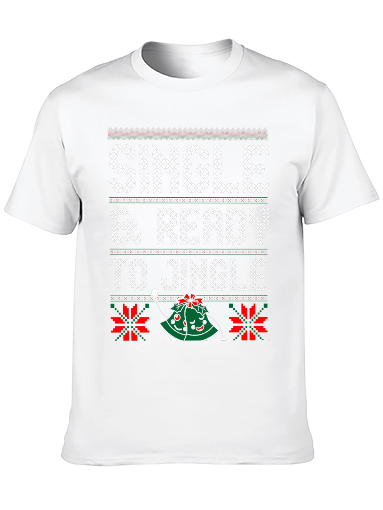 Single & Ready to Jingle Ugly Christmas Sweater T-Shirt