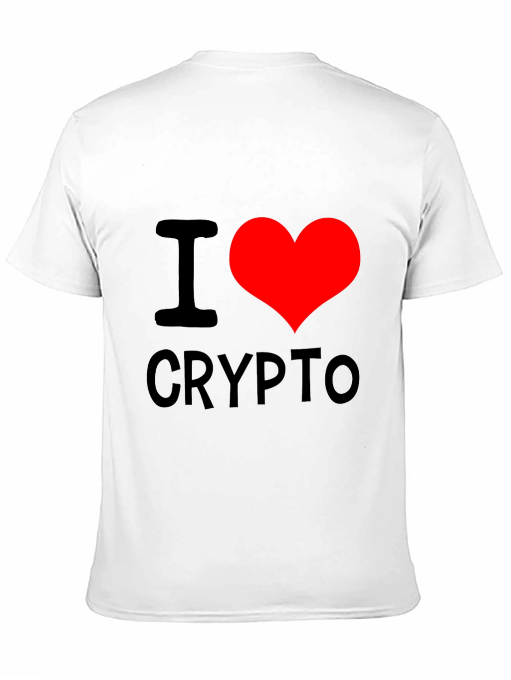 I Heart Crypto Black T-Shirt - Cryptocurrency Lover Tee