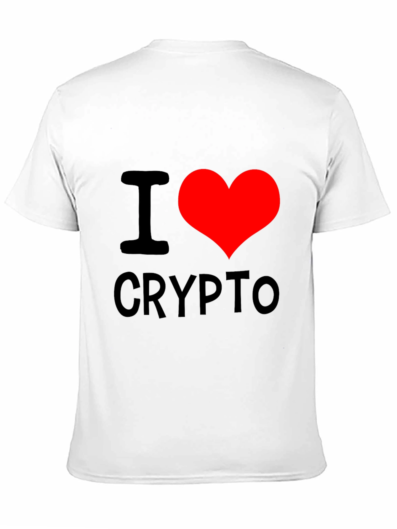 I Heart Crypto Black T-Shirt - Cryptocurrency Lover Tee