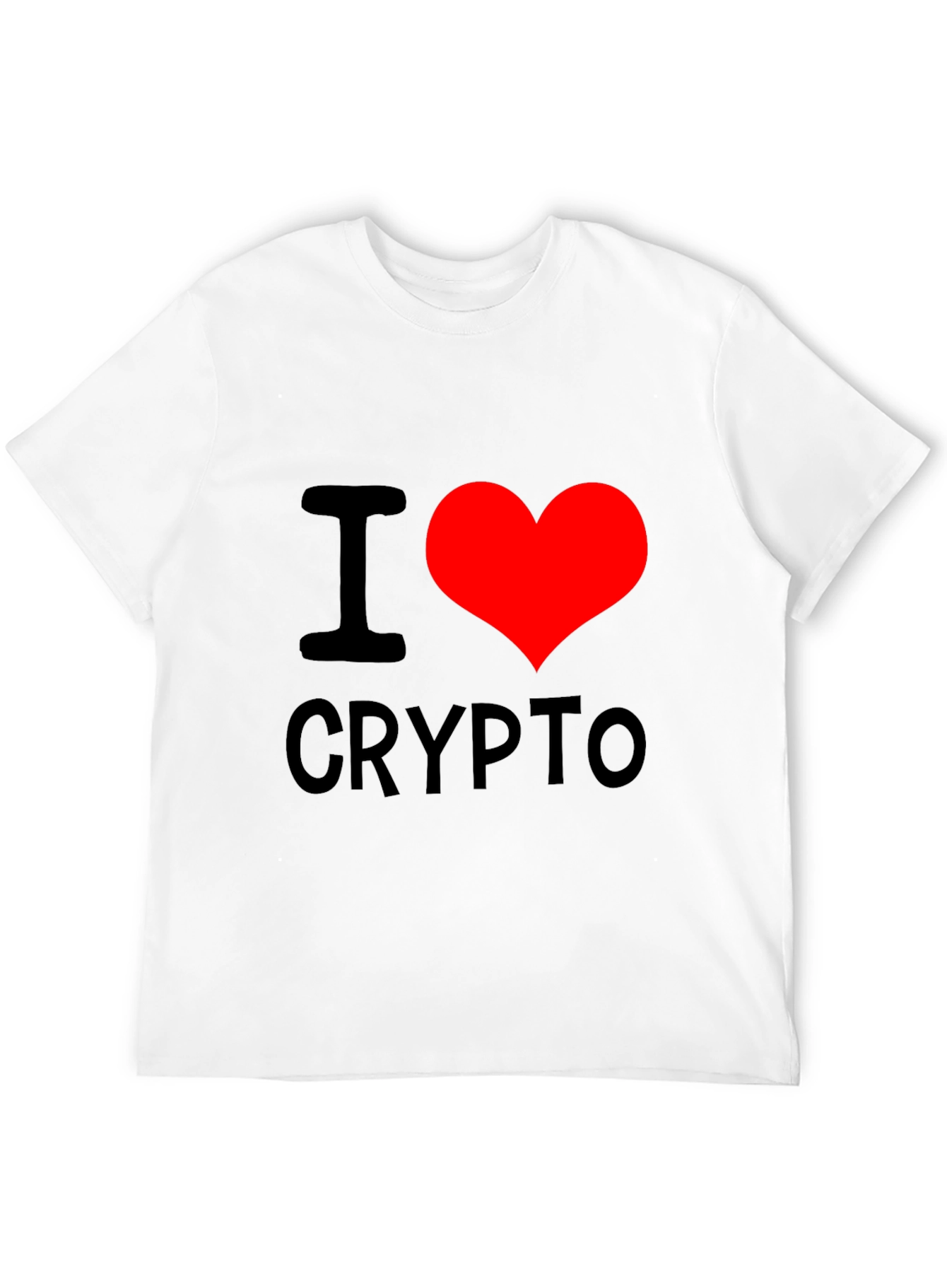 I Heart Crypto Black T-Shirt - Cryptocurrency Lover Tee