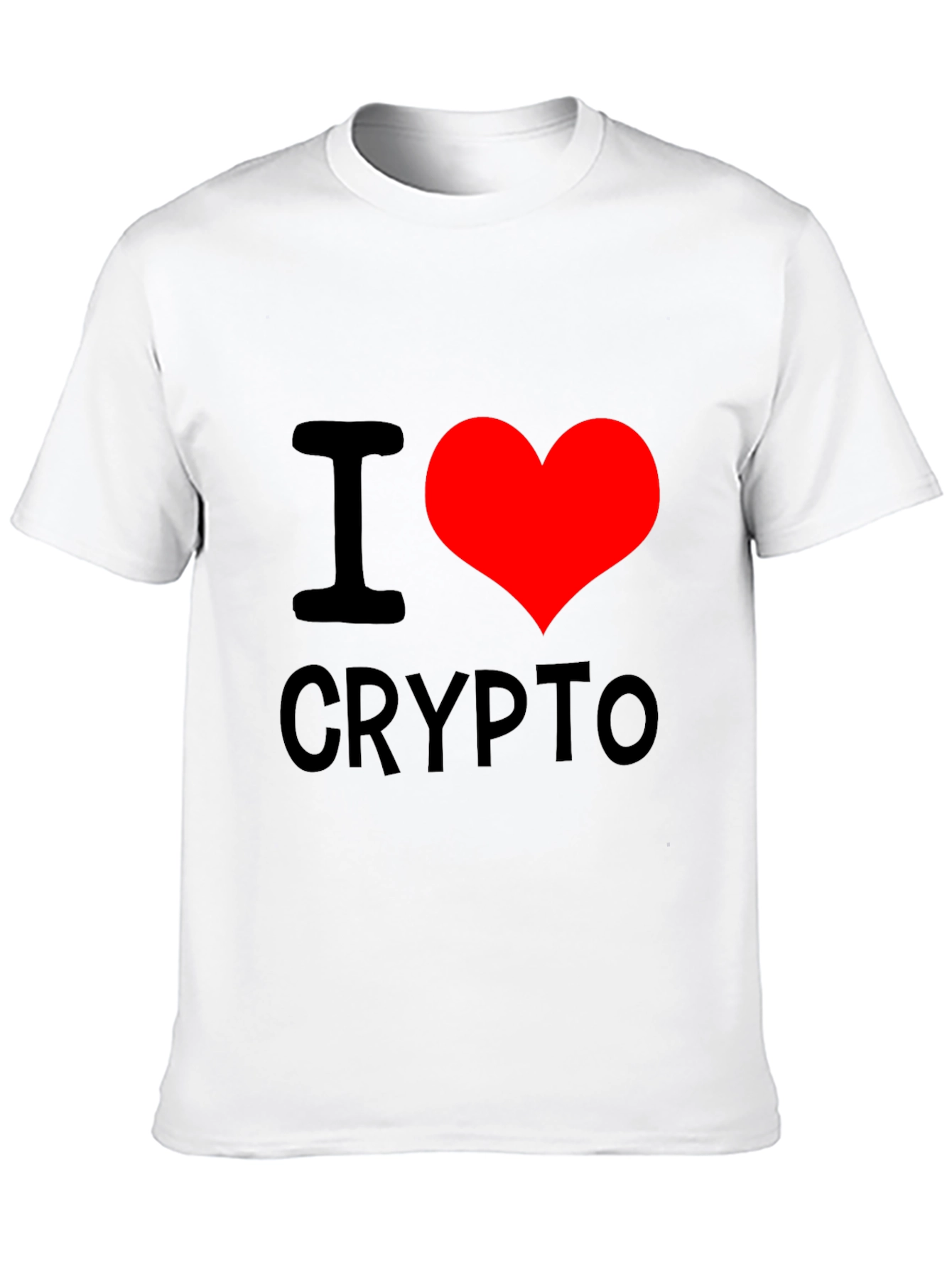 I Heart Crypto Black T-Shirt - Cryptocurrency Lover Tee