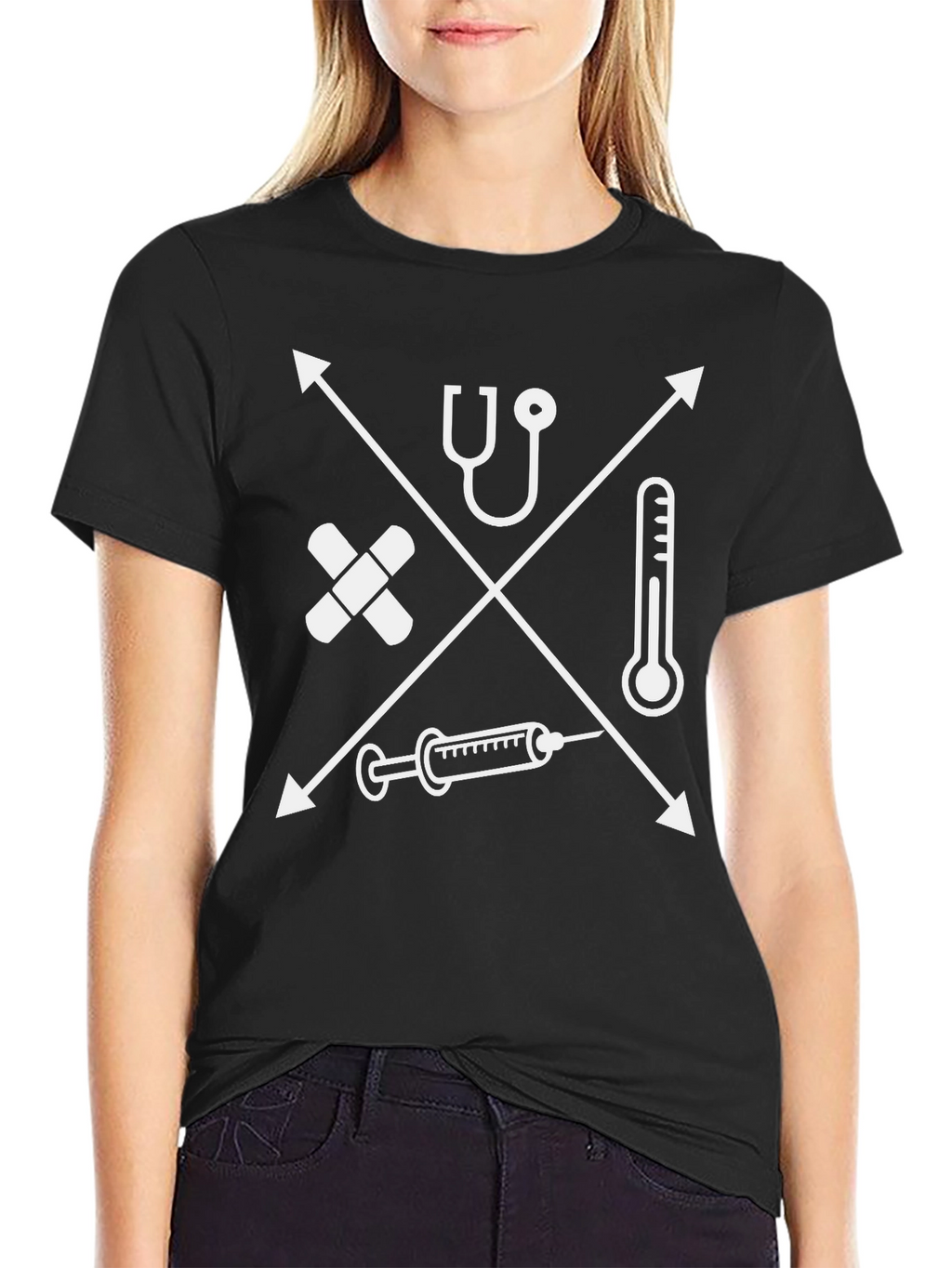 Medical Symbol T-Shirt - Black