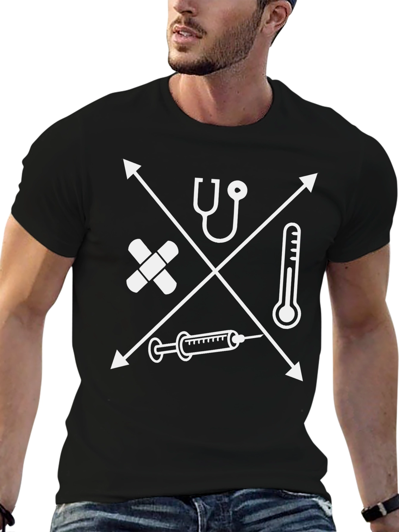 Medical Symbol T-Shirt - Black