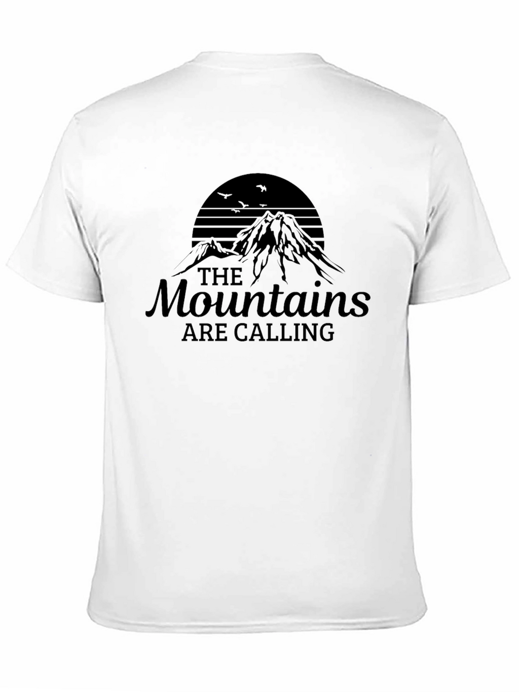 Mountains Are Calling Black Graphic Tee