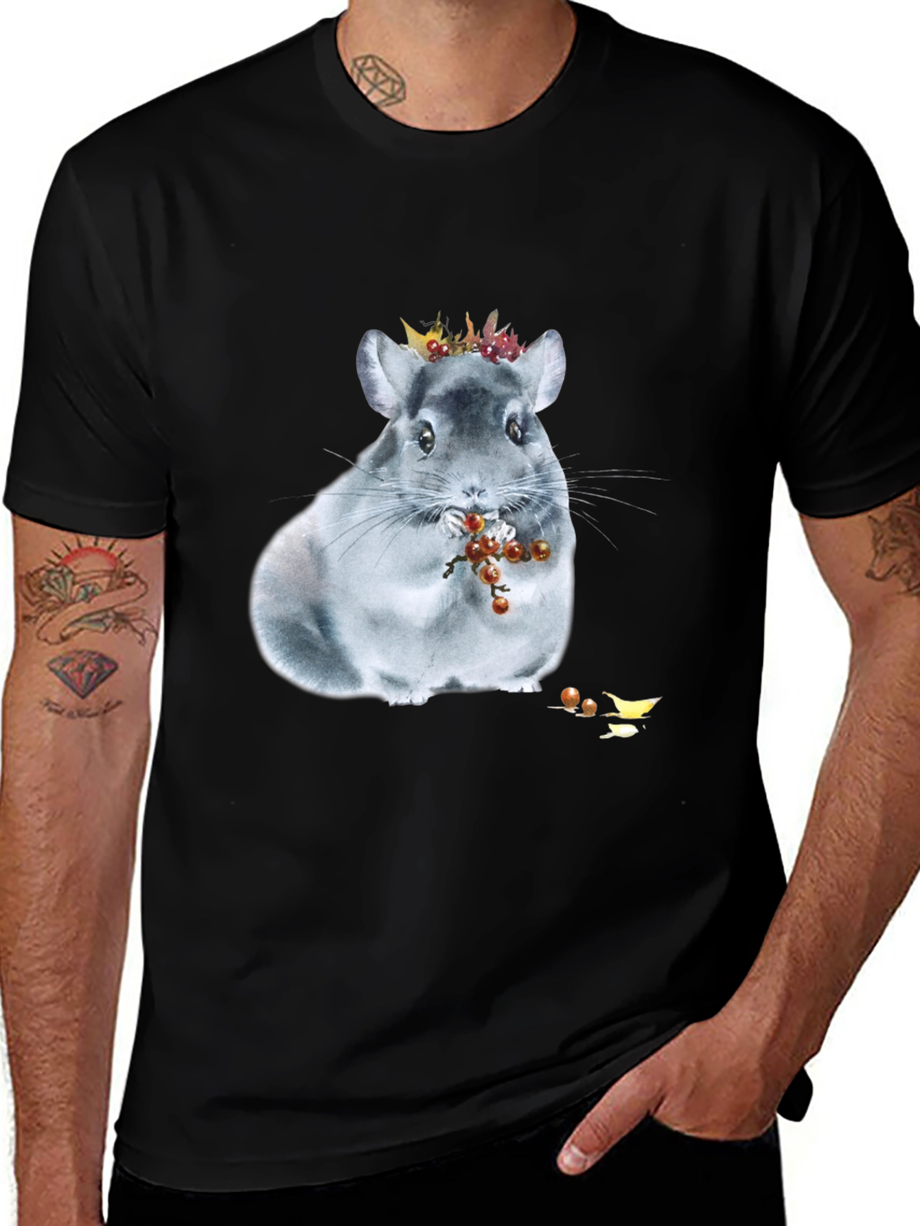Chinchilla Crown T-Shirt - Cute Animal Graphic Tee