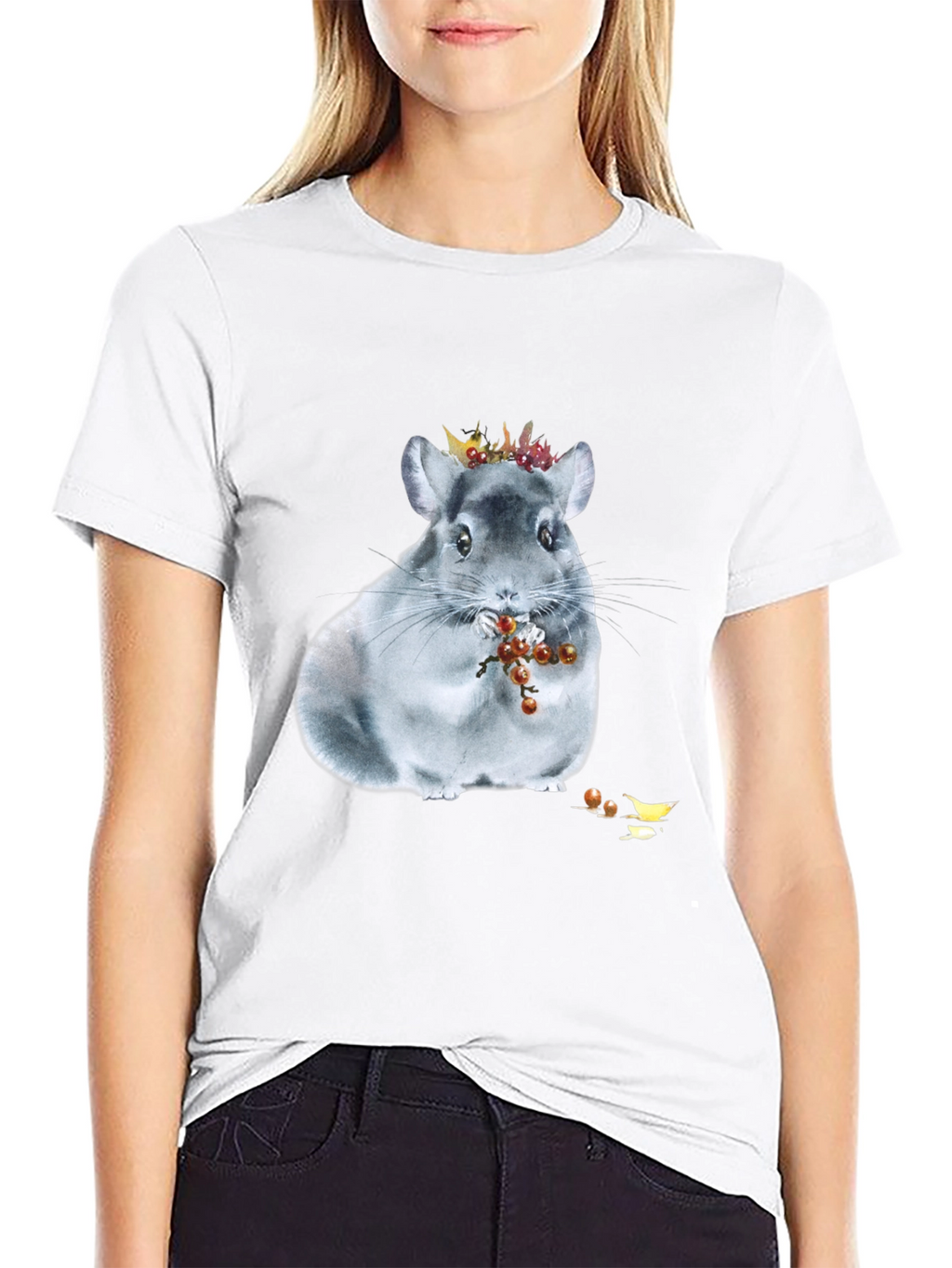 Chinchilla Crown T-Shirt - Cute Animal Graphic Tee