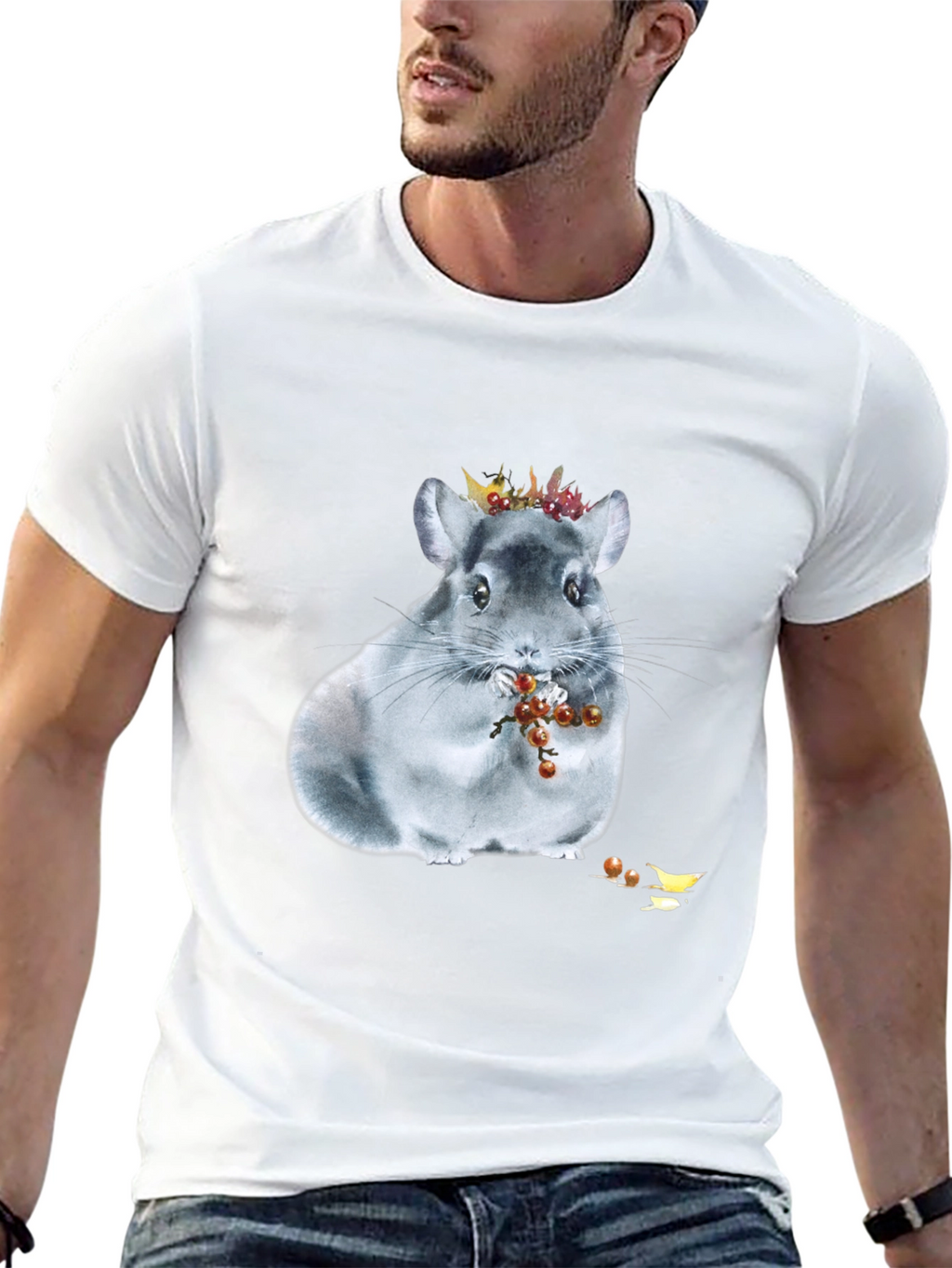 Chinchilla Crown T-Shirt - Cute Animal Graphic Tee
