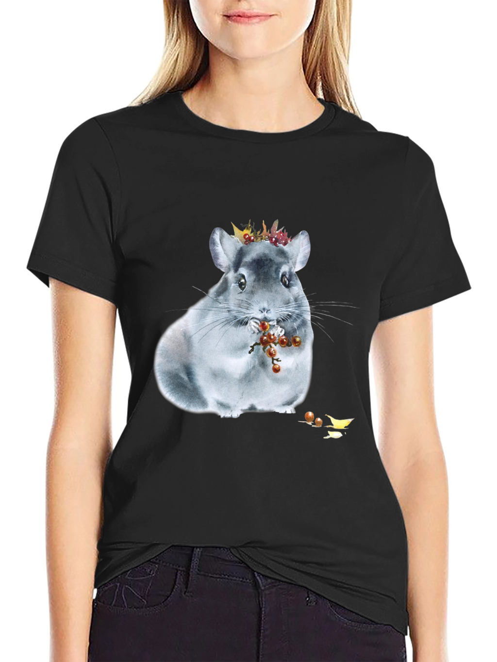 Chinchilla Crown T-Shirt - Cute Animal Graphic Tee