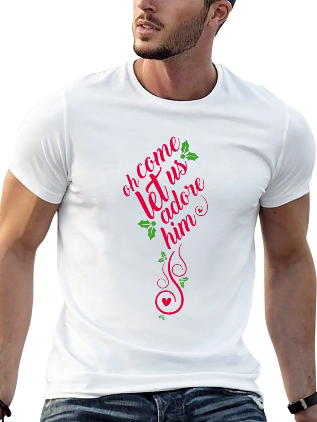 Oh Come Let Us Adore Him Christmas T-Shirt