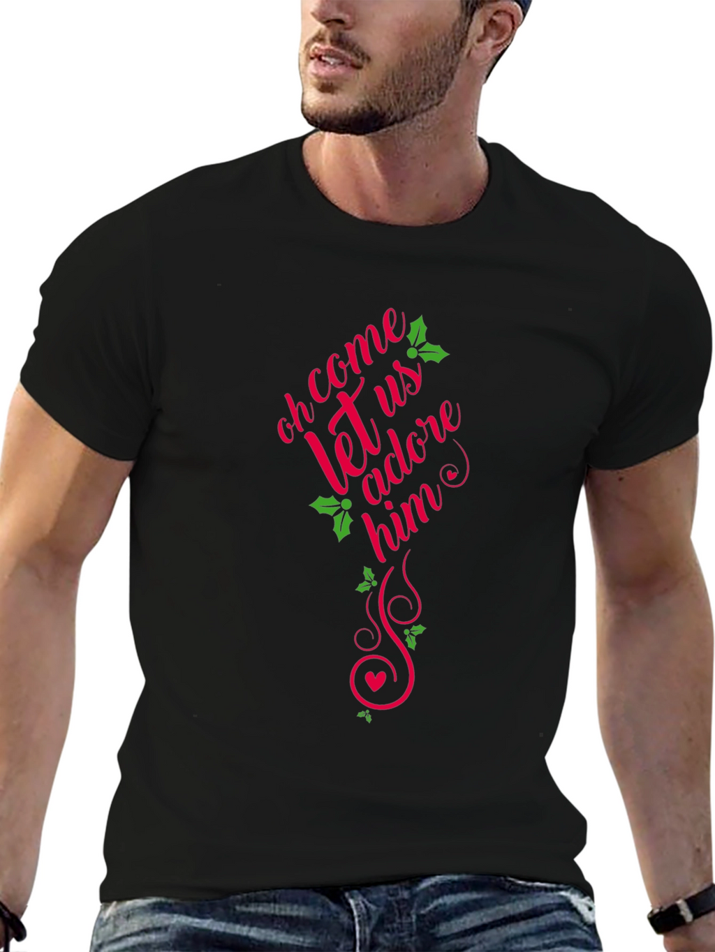 Oh Come Let Us Adore Him Christmas T-Shirt