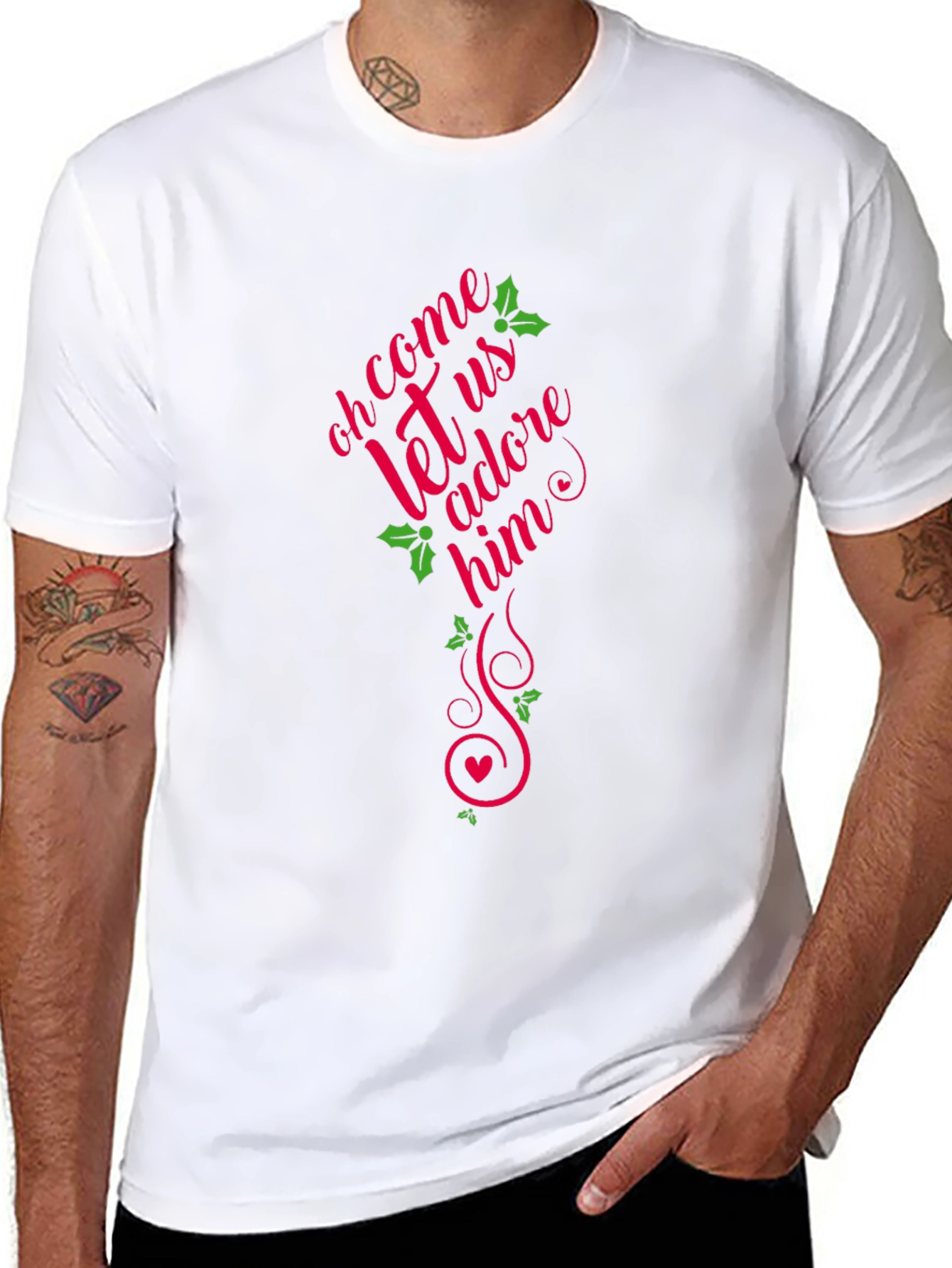 Oh Come Let Us Adore Him Christmas T-Shirt