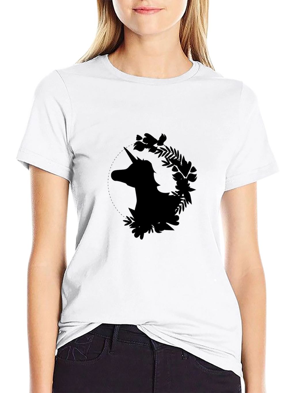 Unicorn Silhouette Black T-Shirt