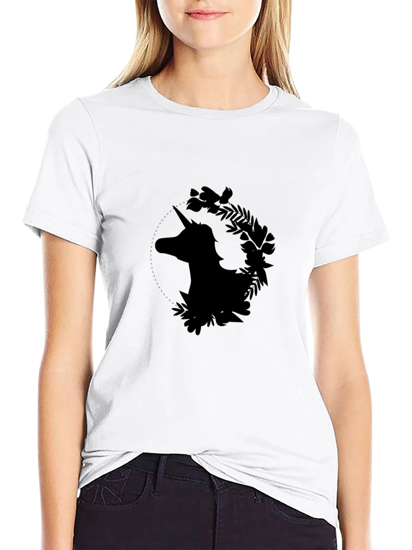 Unicorn Silhouette Black T-Shirt