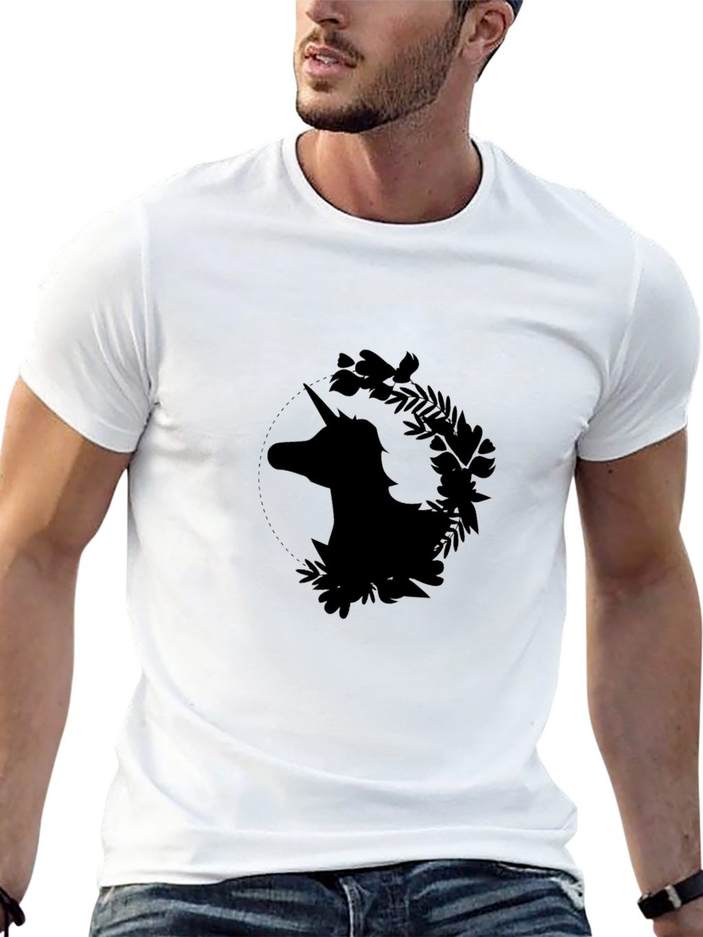 Unicorn Silhouette Black T-Shirt