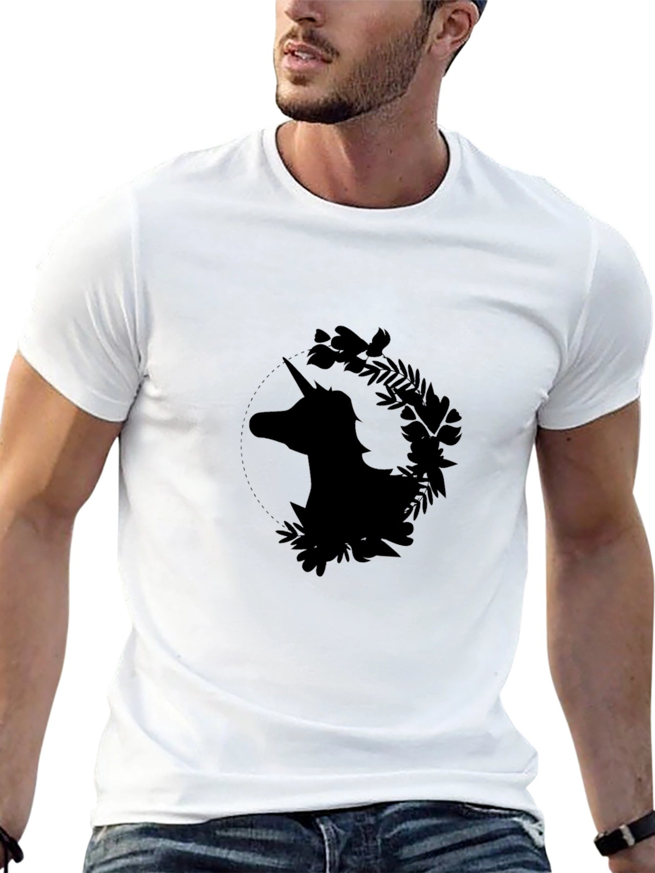 Unicorn Silhouette Black T-Shirt