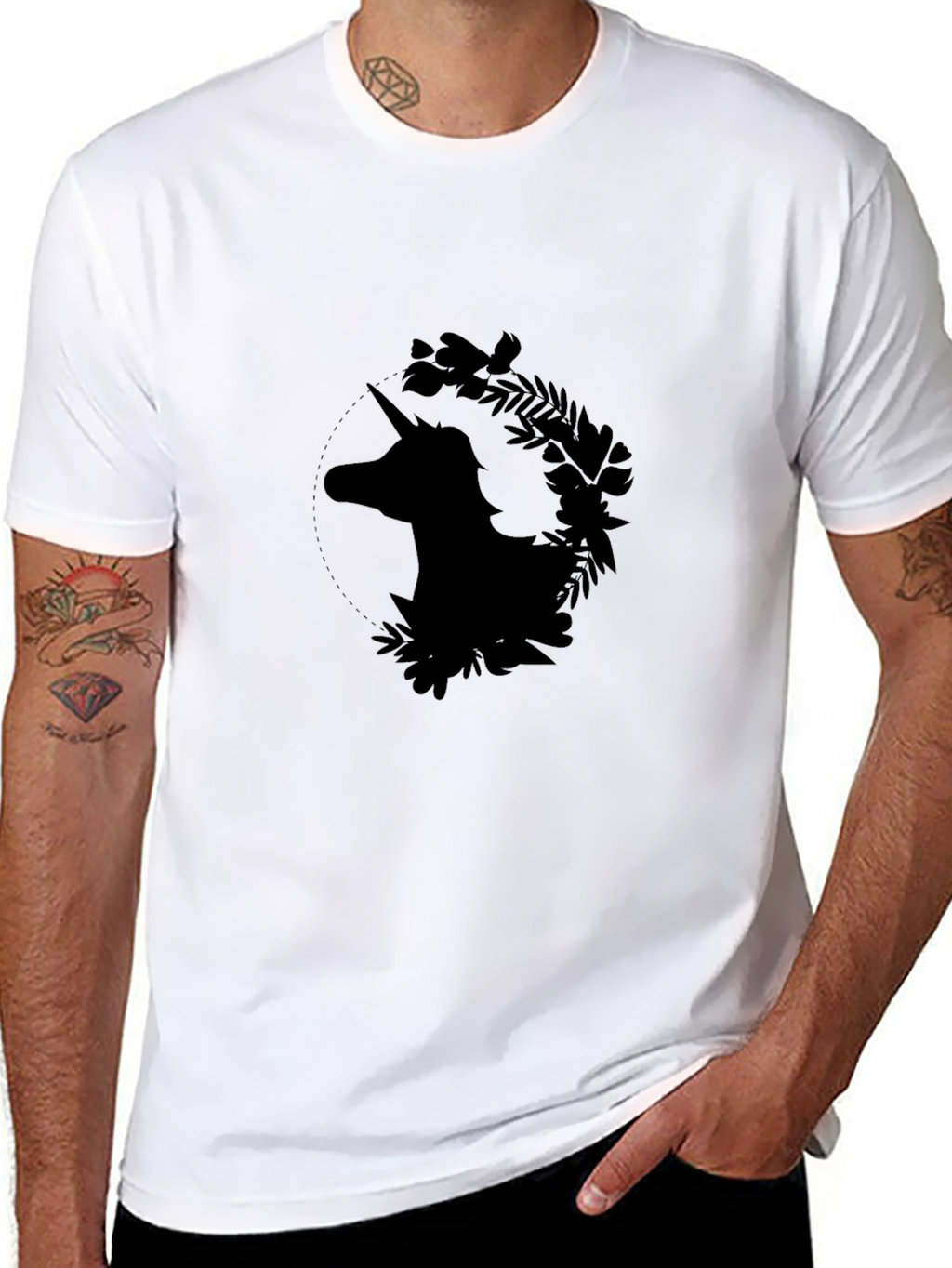 Unicorn Silhouette Black T-Shirt