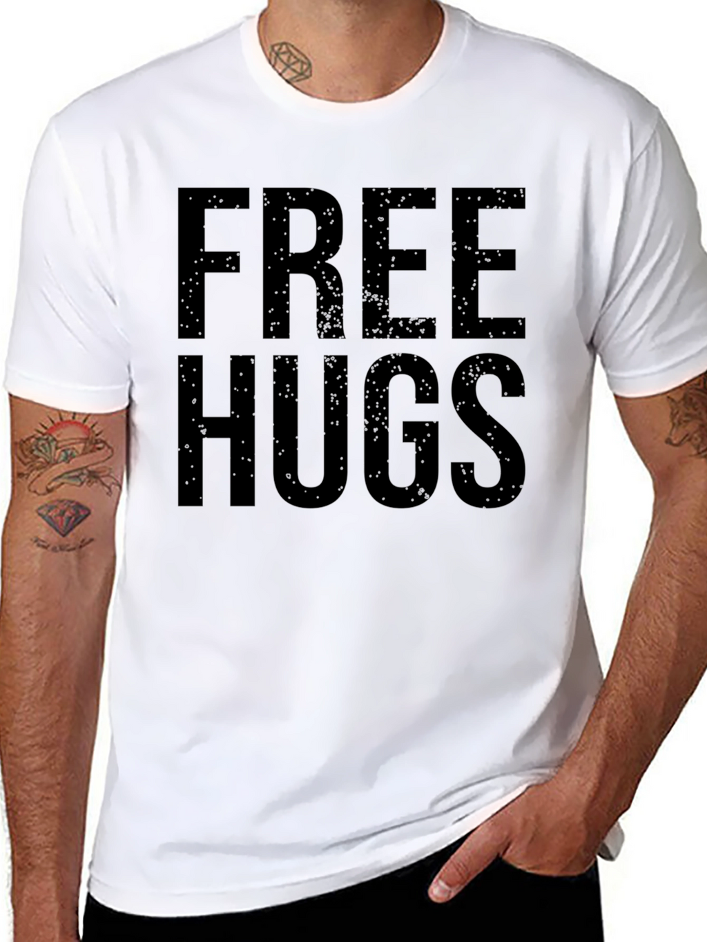 Free Hugs Graphic Tee - Soft Cotton Crewneck