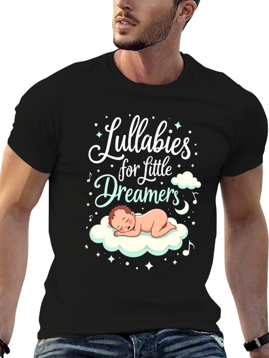 Lullabies for Little Dreamers Black Graphic Tee