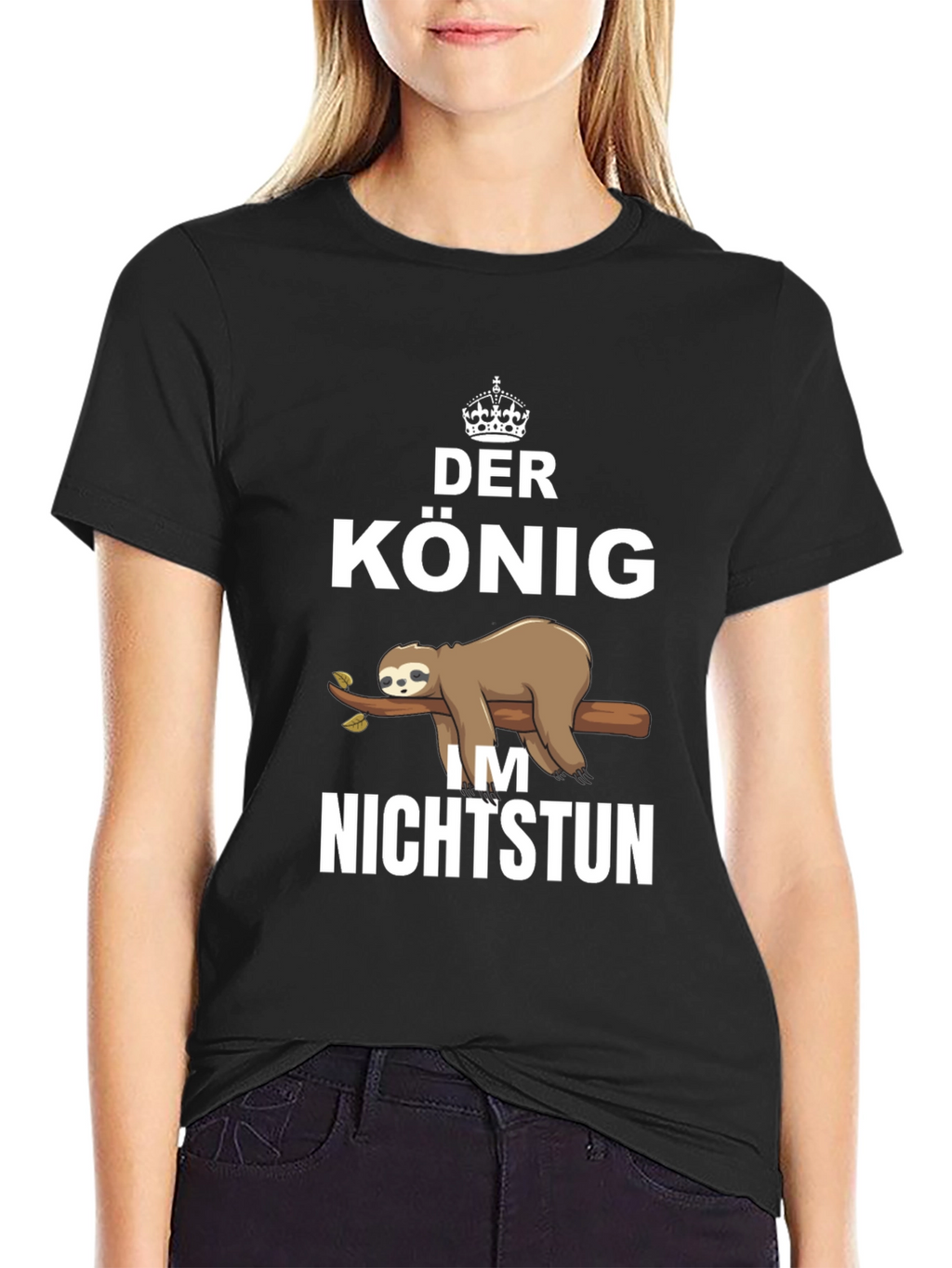 Der Konig Sloth T-Shirt - King of Relaxation