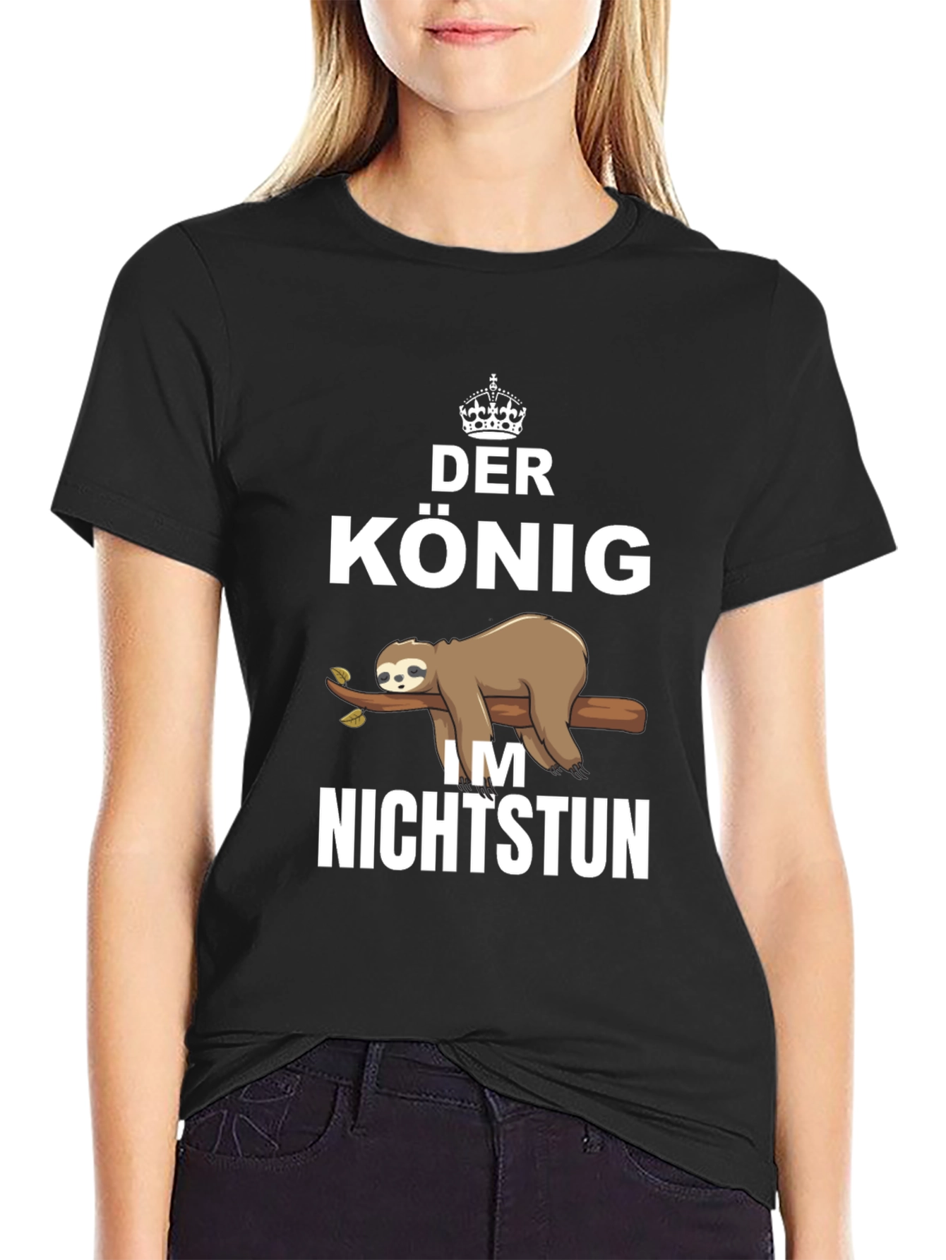 Der Konig Sloth T-Shirt - King of Relaxation