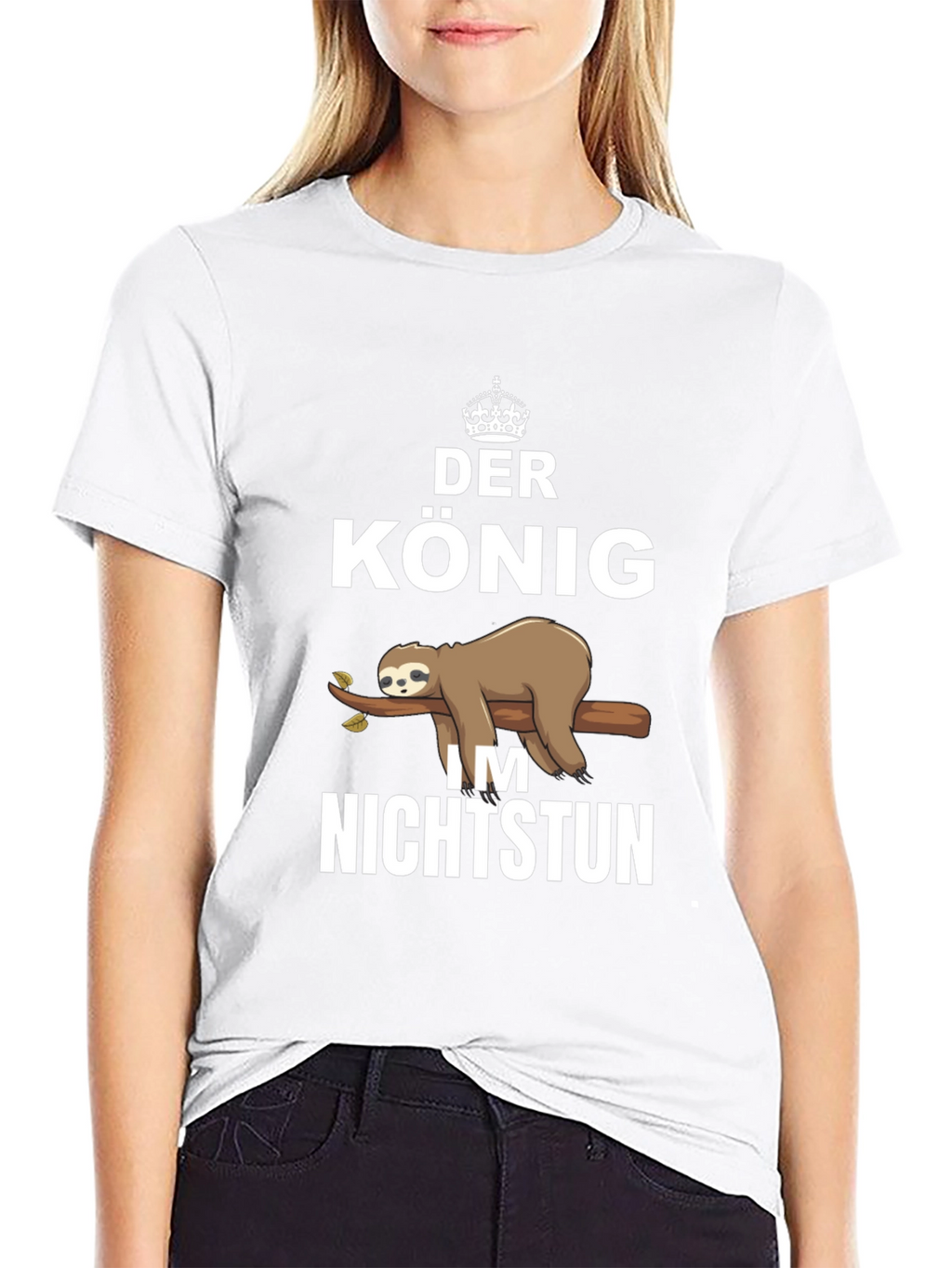 Der Konig Sloth T-Shirt - King of Relaxation