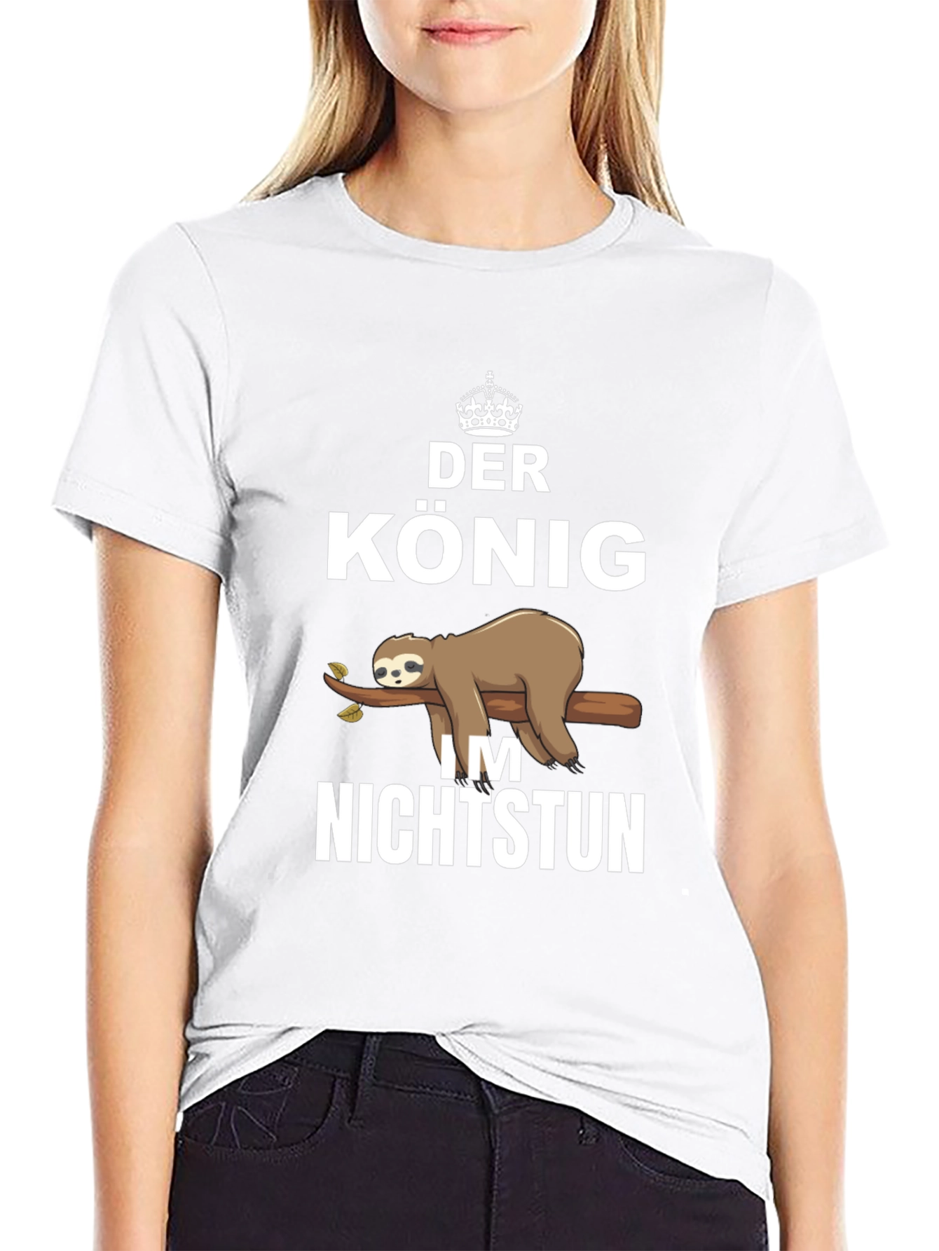 Der Konig Sloth T-Shirt - King of Relaxation
