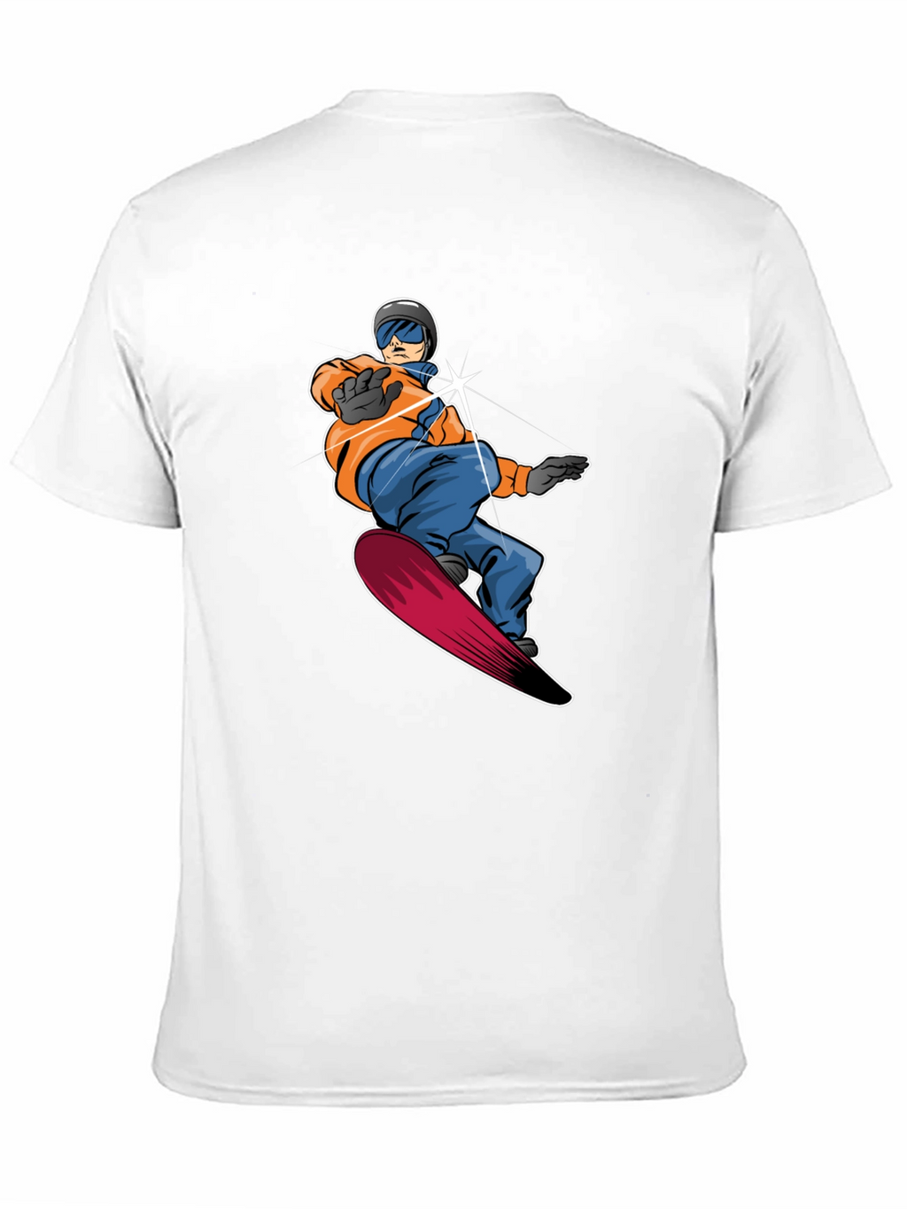 Cool Snowboarder Graphic Tee - Black Cotton