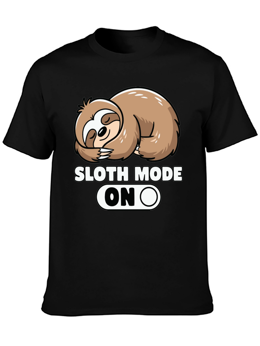 Sloth Mode ON Graphic Tee - Relaxed Style