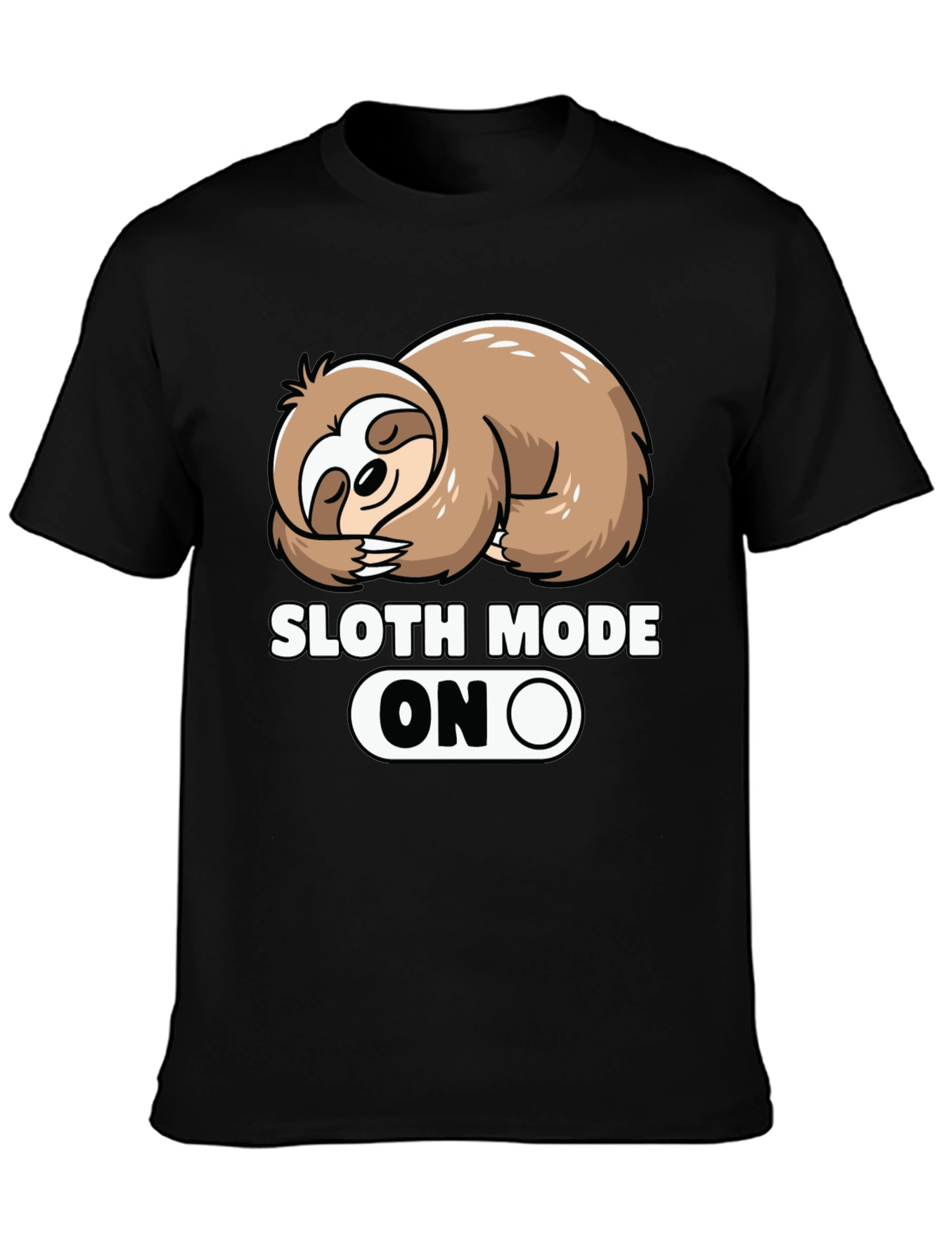Sloth Mode ON Graphic Tee - Relaxed Style