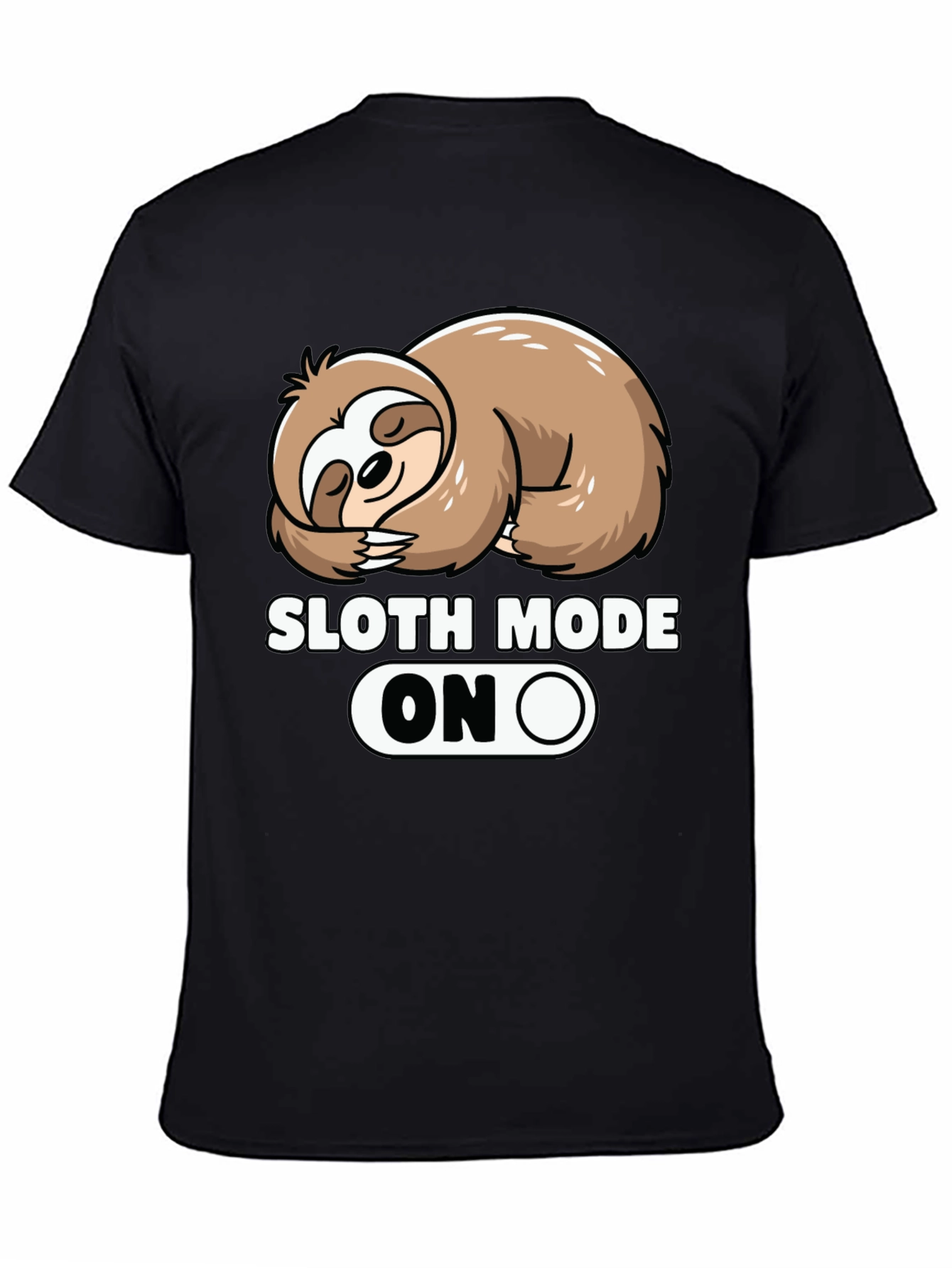 Sloth Mode ON Graphic Tee - Relaxed Style
