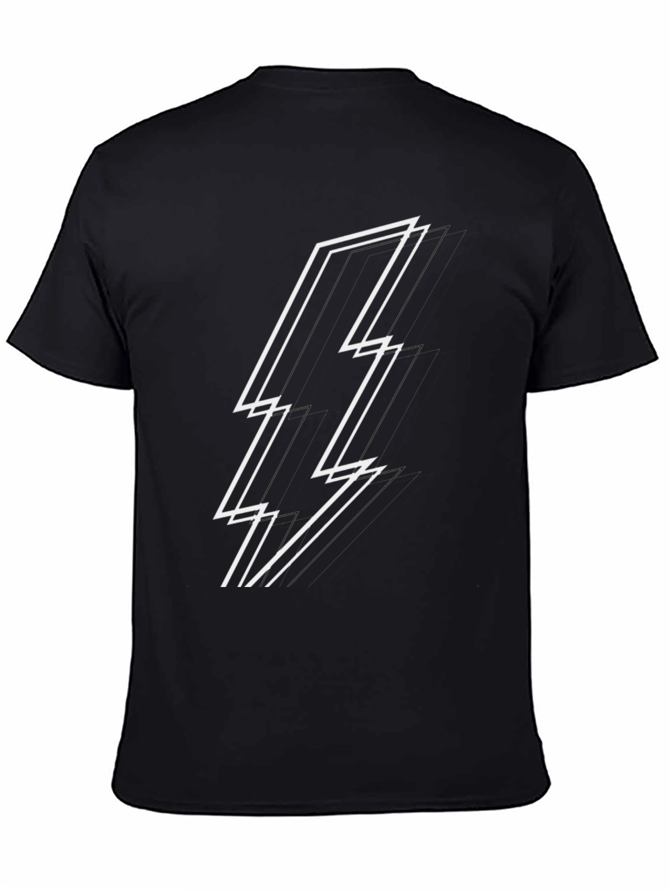 Lightning Bolt Graphic Tee - Stylish Black T-Shirt